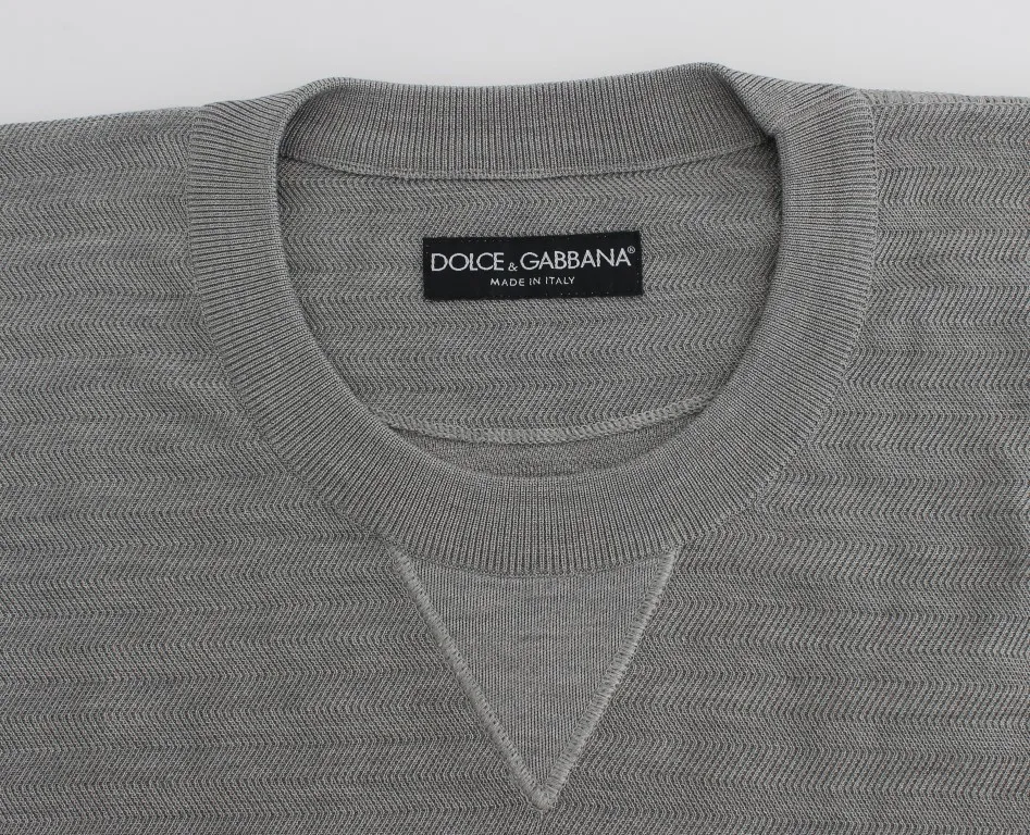 Crewneck Pullover Silk Men's Sweater - Dolce & Gabbana - Modalova