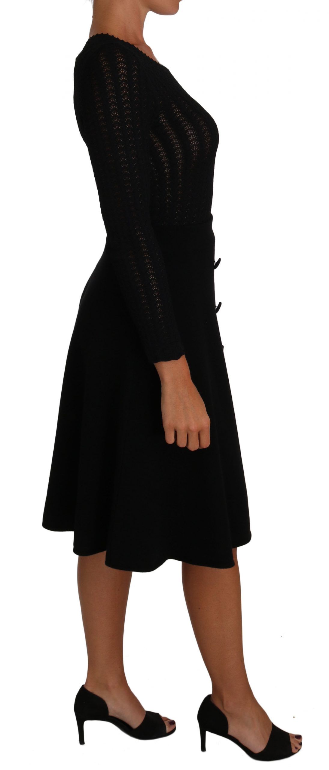 Knitted Wool Sheath Long Sleeves Women's Dress - Dolce & Gabbana - Modalova
