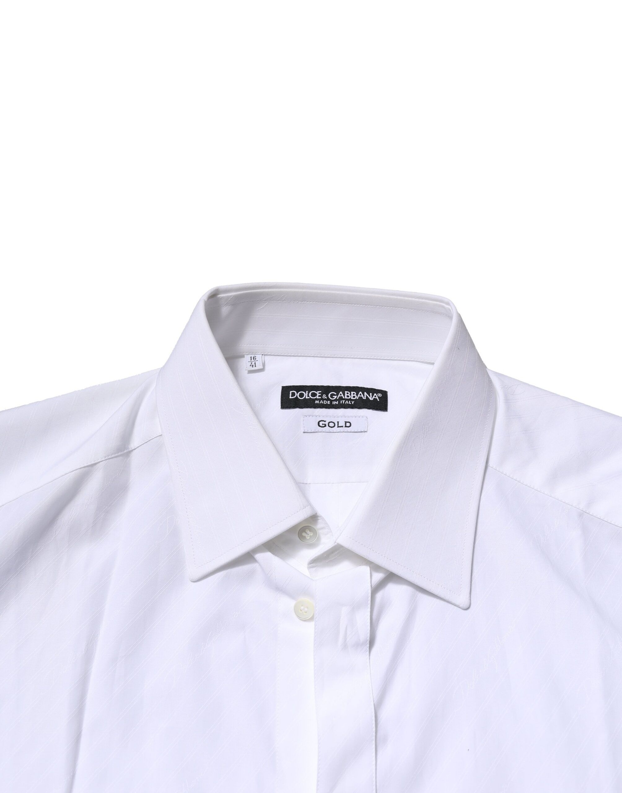 Cotton GOLD Long Sleeves Formal Men's Shirt (Pre-Owned) - Dolce & Gabbana - Modalova