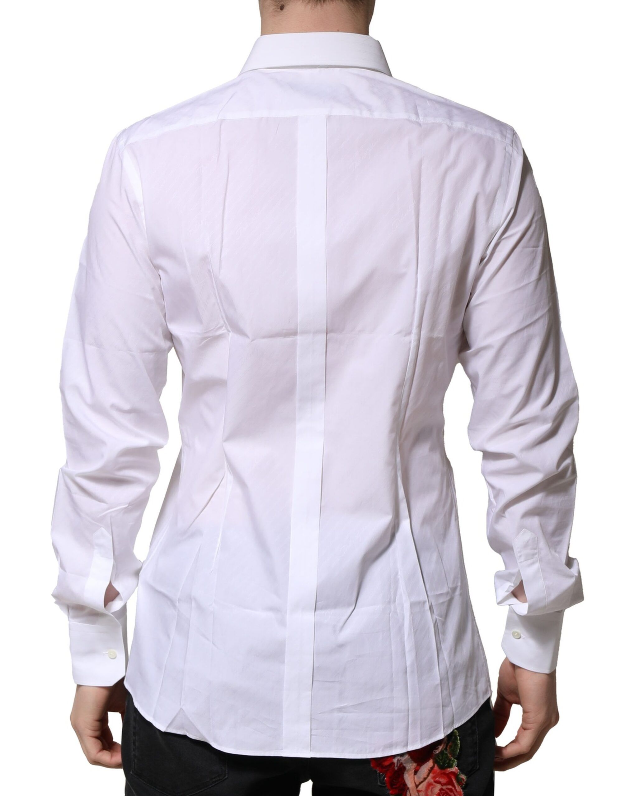 Cotton Long Sleeves GOLD Formal Men's Shirt - Dolce & Gabbana - Modalova