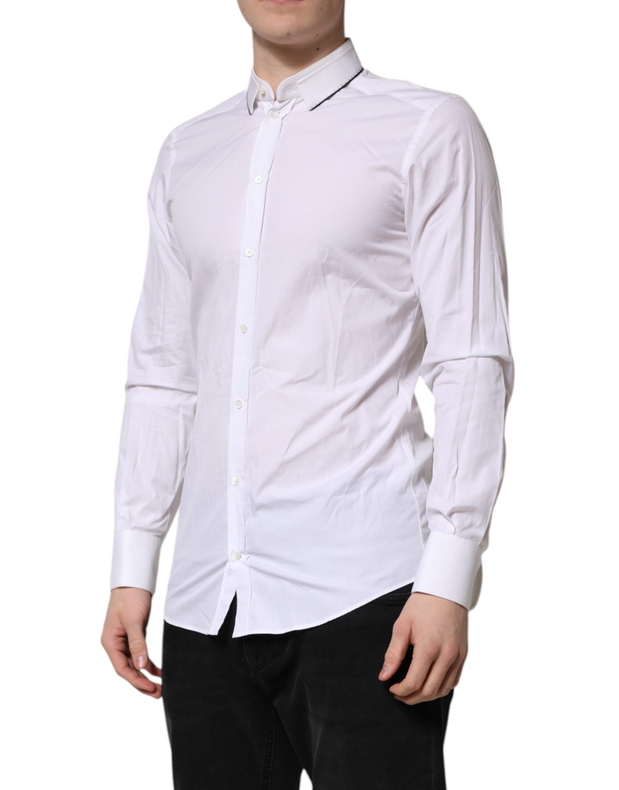 Cotton GOLD Long Sleeves Formal Men's Shirt - Dolce & Gabbana - Modalova