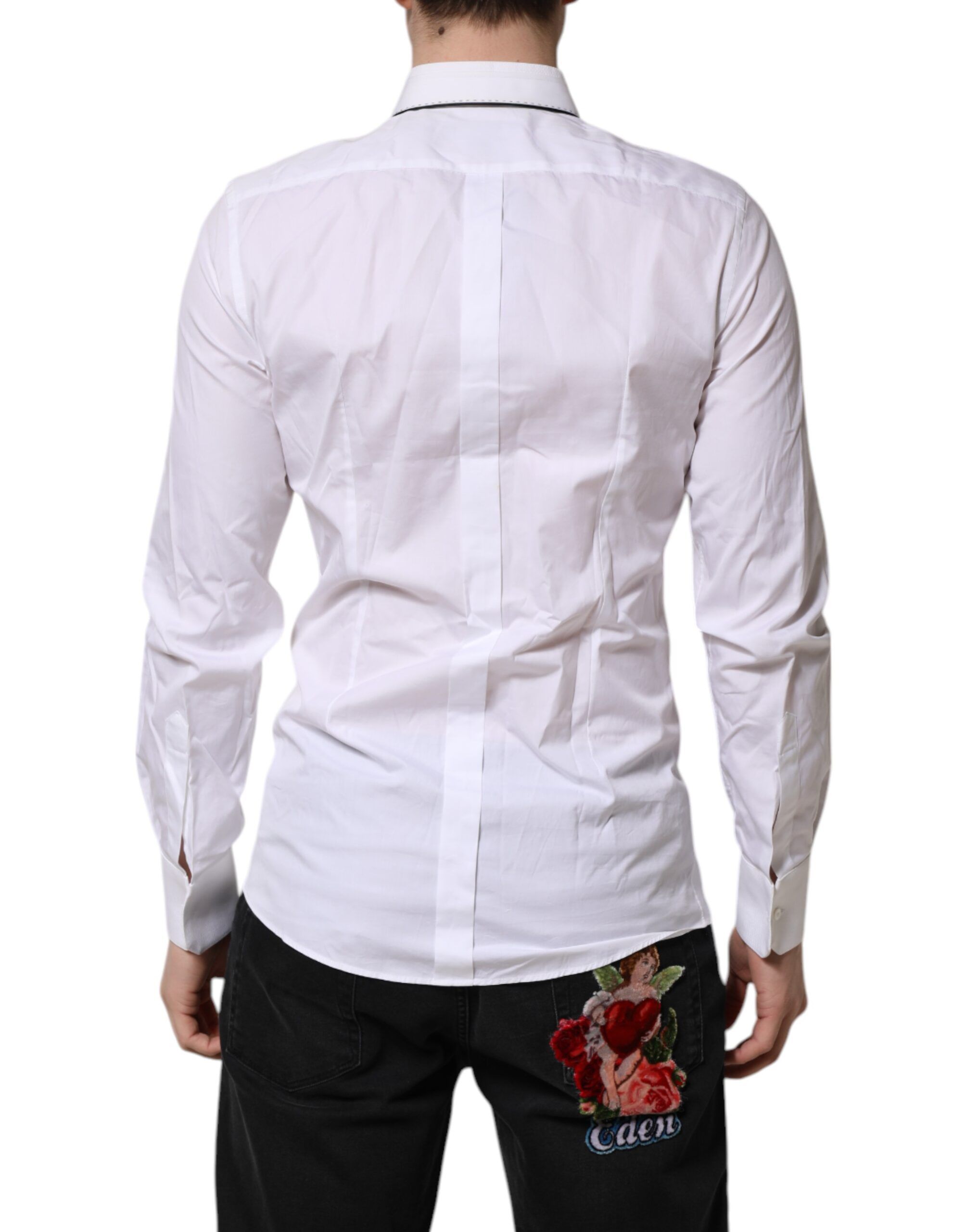 Cotton GOLD Long Sleeves Formal Men's Shirt - Dolce & Gabbana - Modalova