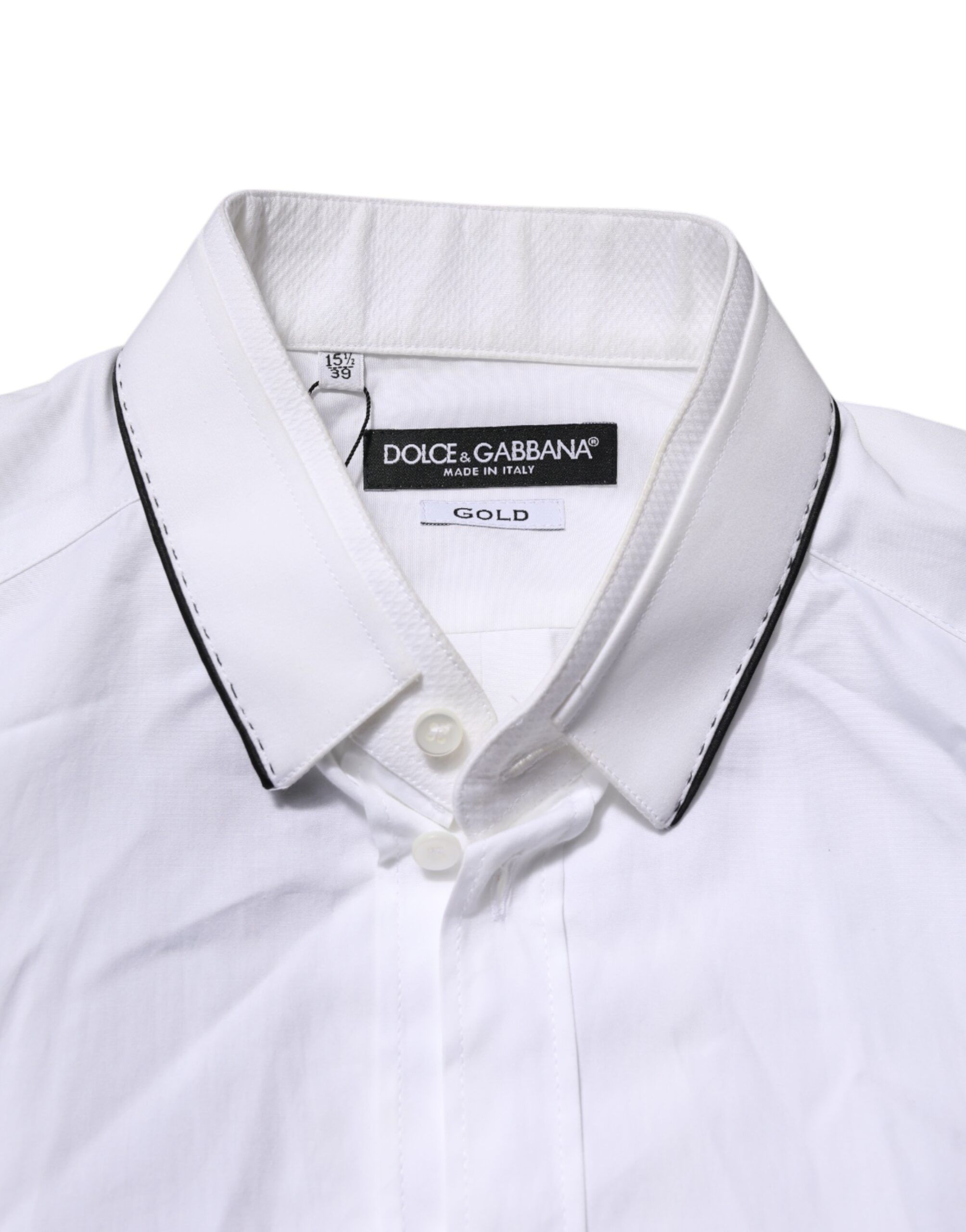 Cotton GOLD Long Sleeves Formal Men's Shirt - Dolce & Gabbana - Modalova