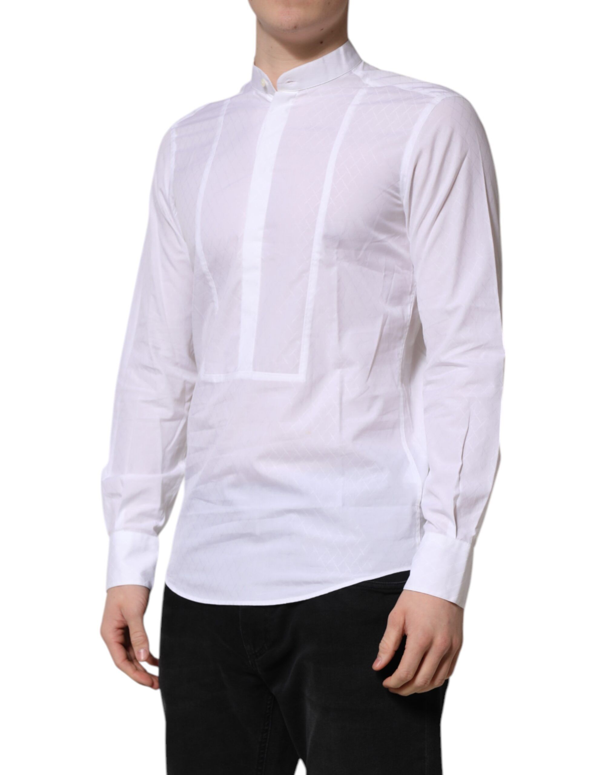 Cotton Slim Long Sleeves Formal Men's Shirt - Dolce & Gabbana - Modalova
