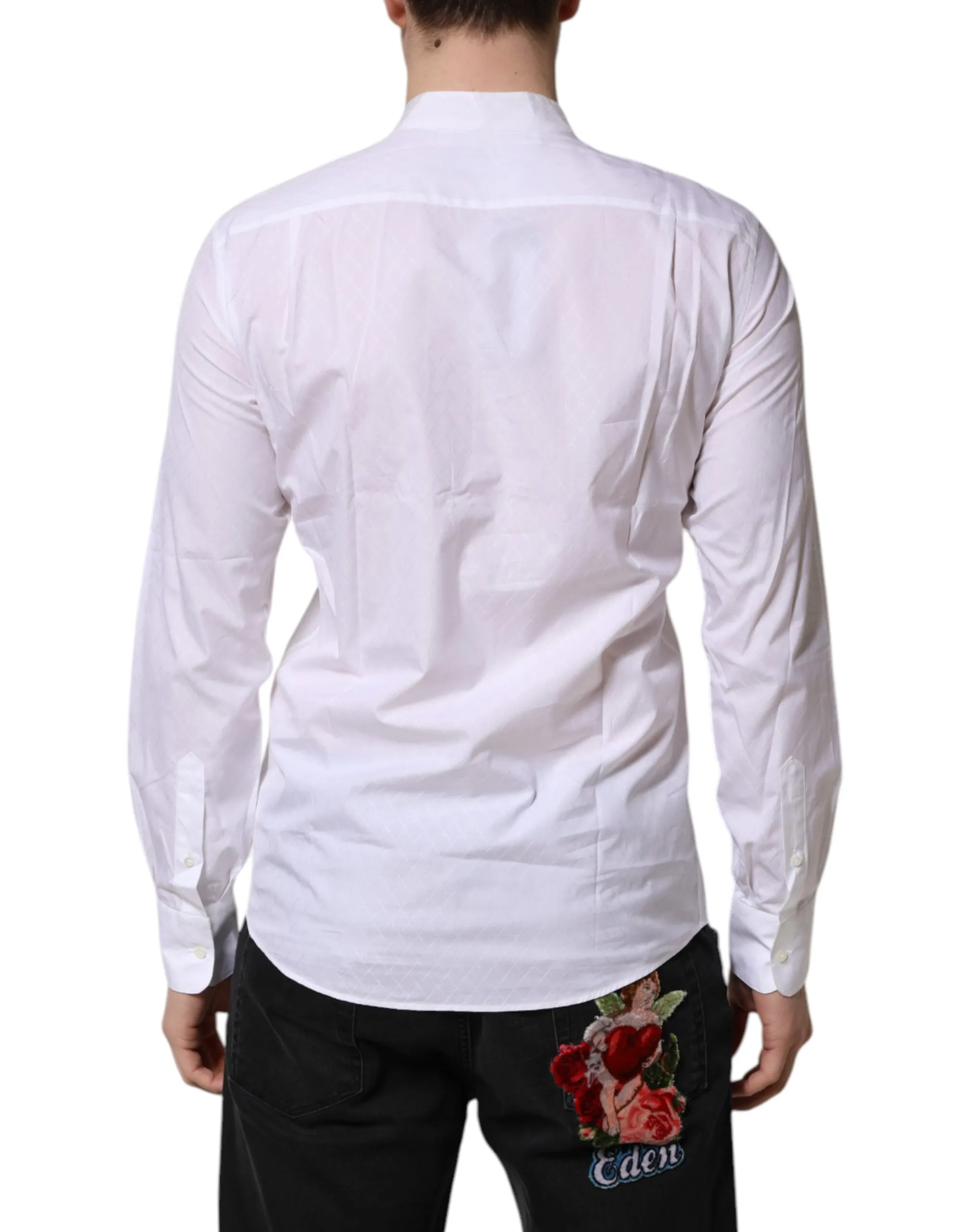 Cotton Slim Long Sleeves Formal Men's Shirt - Dolce & Gabbana - Modalova