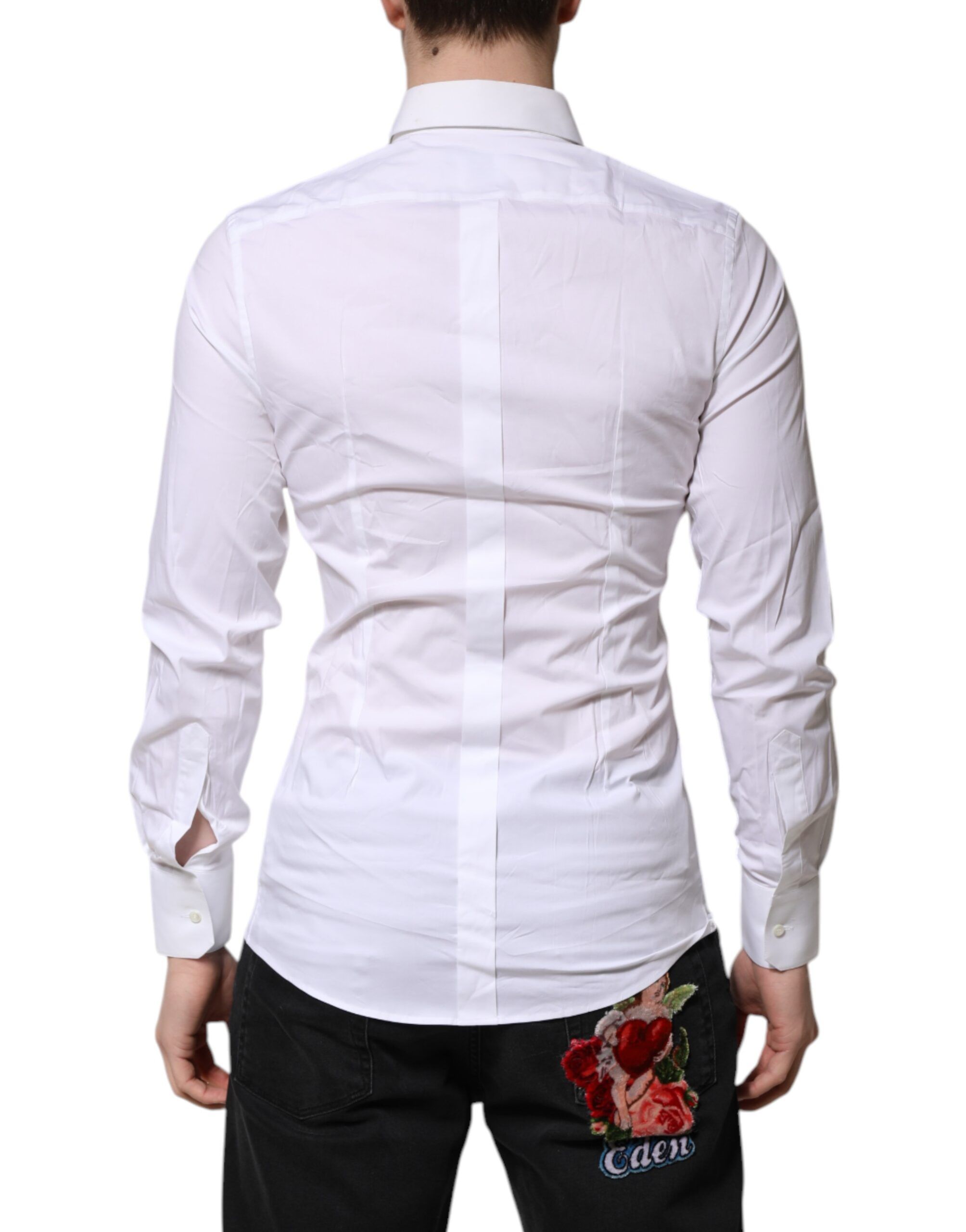 GOLD Long Sleeves Dress Formal Men's Shirt - Dolce & Gabbana - Modalova