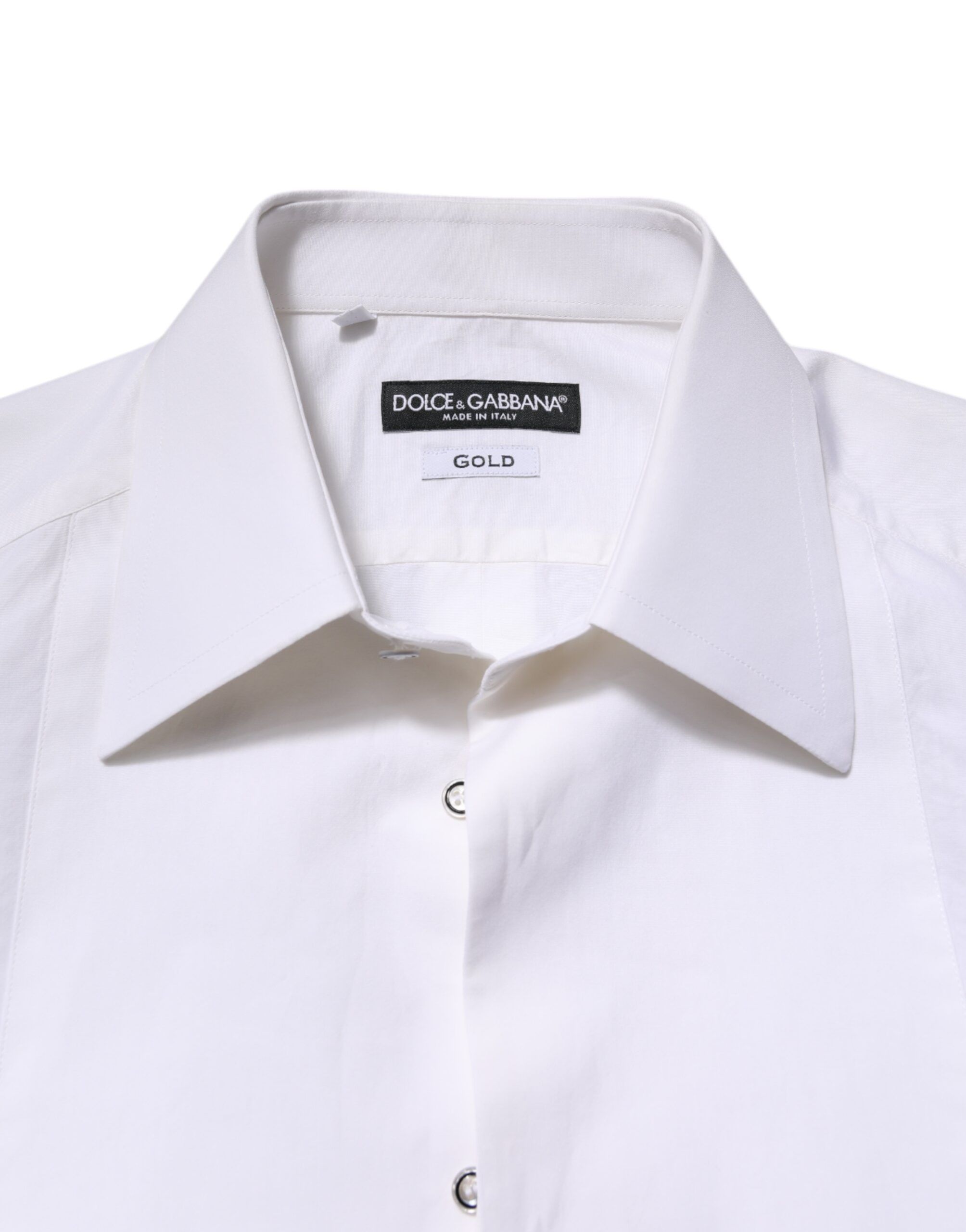 GOLD Cotton Poplin Dress Formal Men's Shirt (Pre-Owned) - Dolce & Gabbana - Modalova