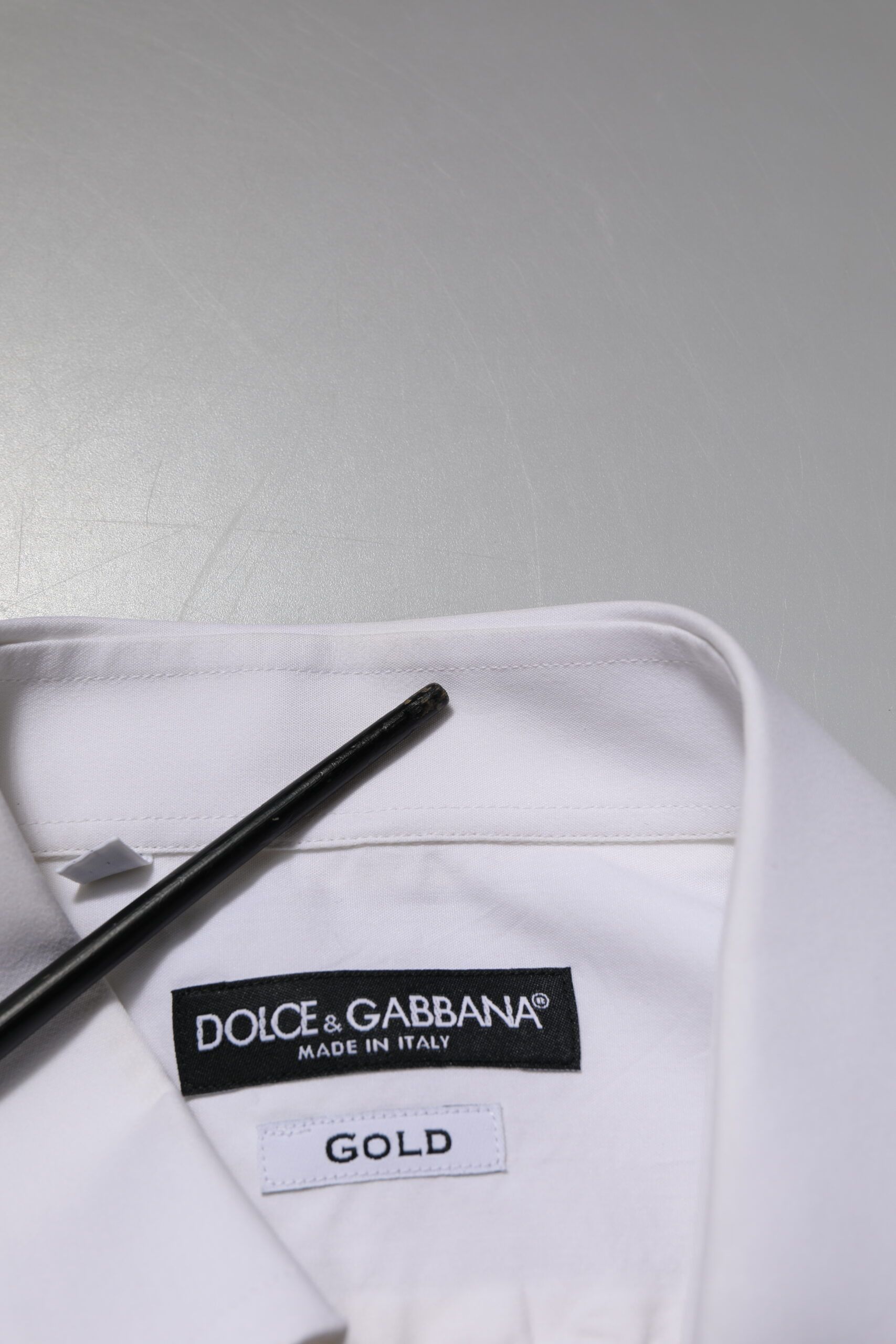 GOLD Cotton Poplin Dress Formal Men's Shirt (Pre-Owned) - Dolce & Gabbana - Modalova