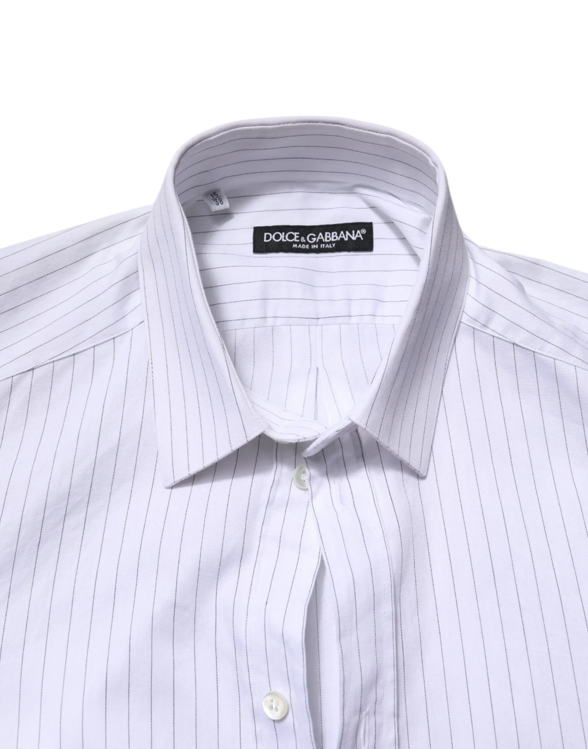 Stripes Cotton Long Sleeve Formal Men's Shirt - Dolce & Gabbana - Modalova
