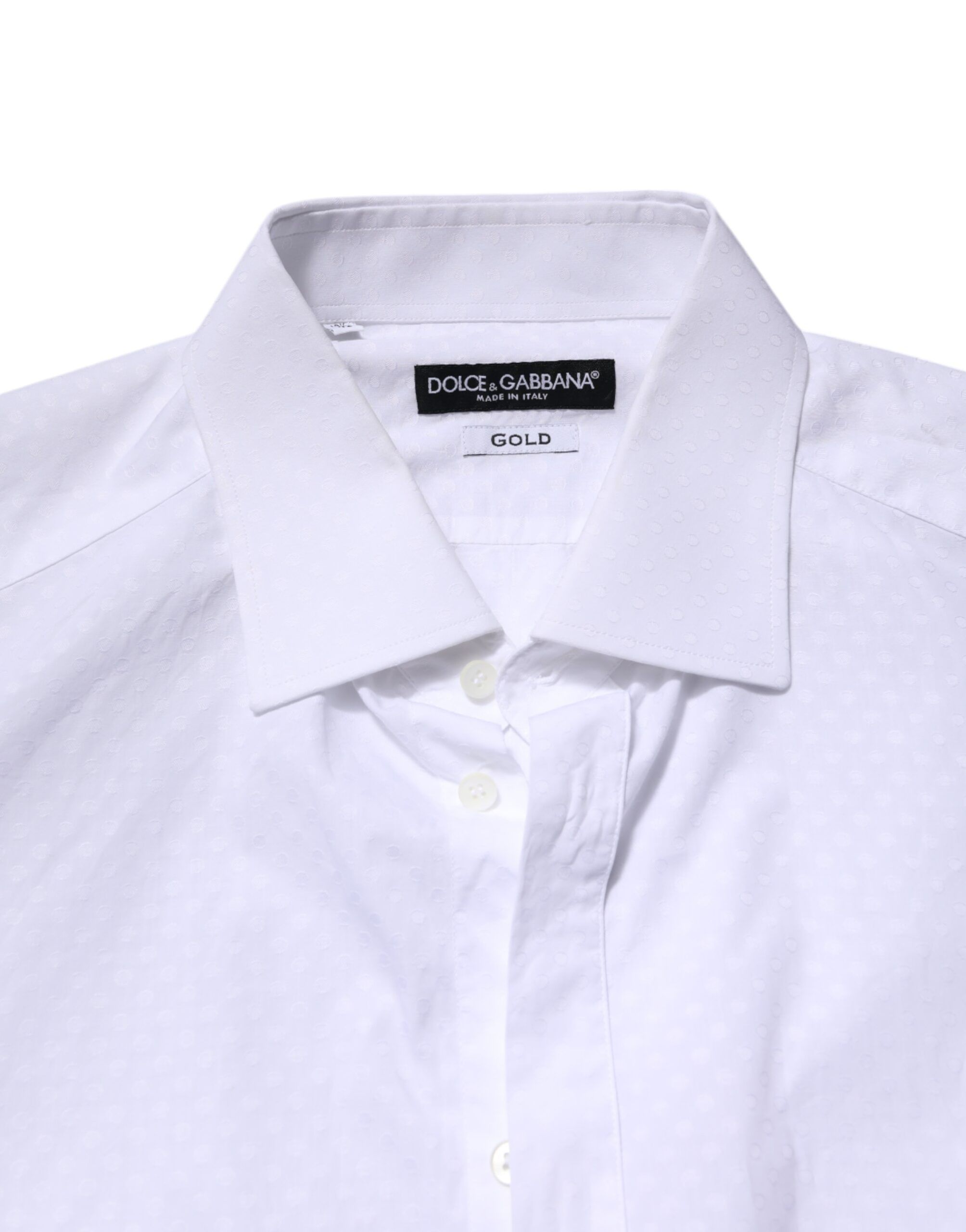 GOLD Cotton Long Sleeves Formal Men's Shirt - Dolce & Gabbana - Modalova