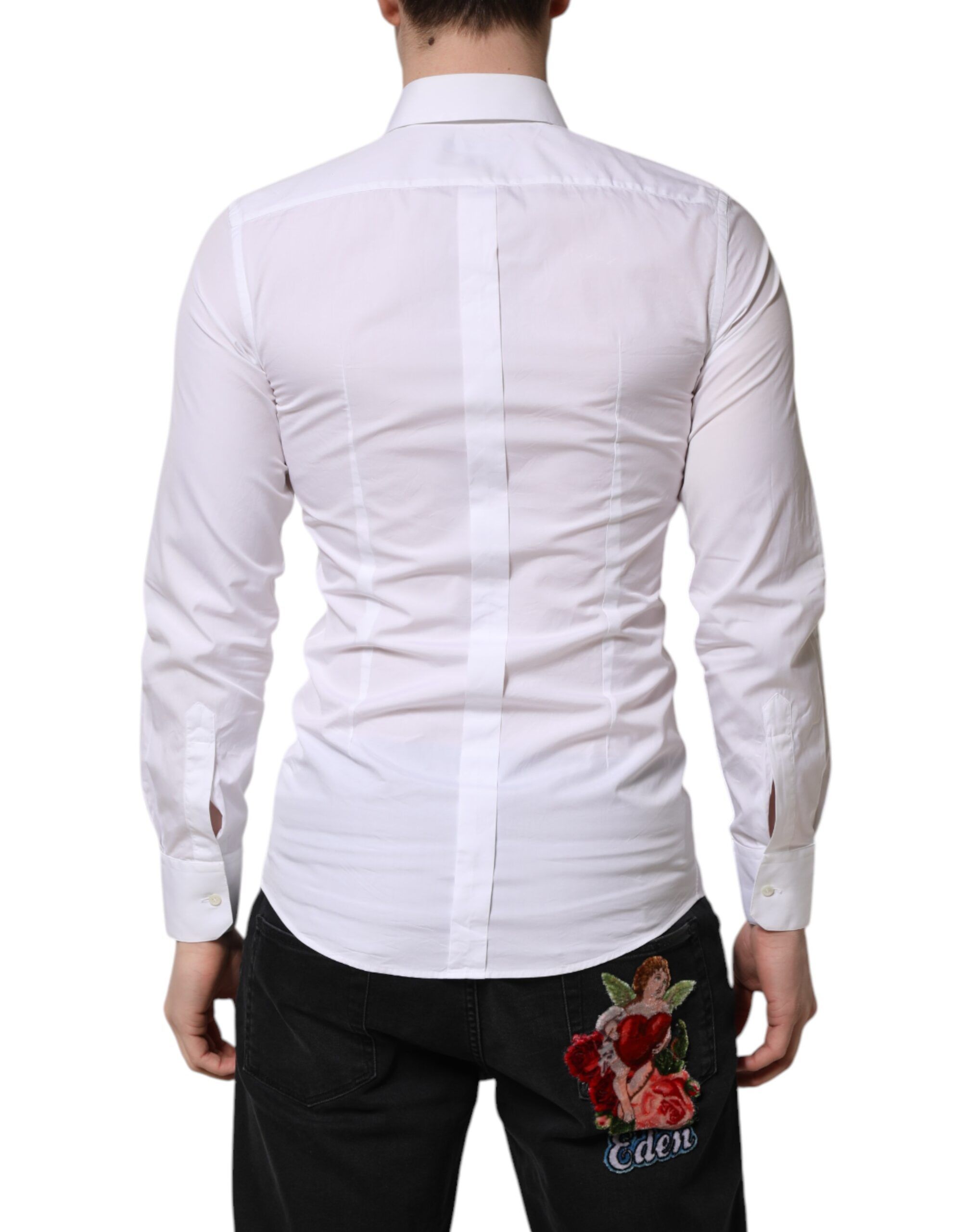 GOLD Cotton Long Sleeve Men Formal Men's Shirt (Pre-Owned) - Dolce & Gabbana - Modalova