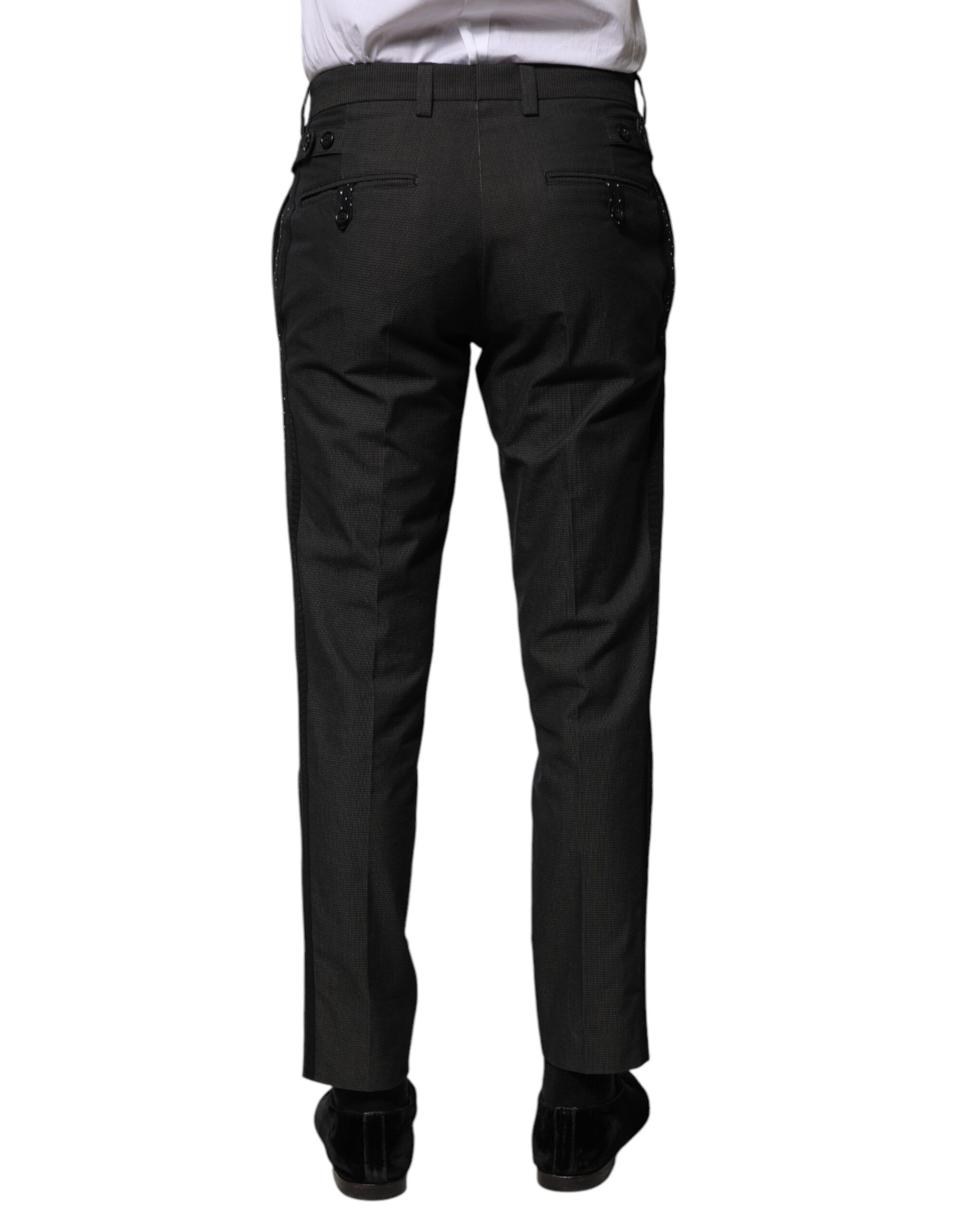 Cotton Patterned Formal Men's Pants - Dolce & Gabbana - Modalova