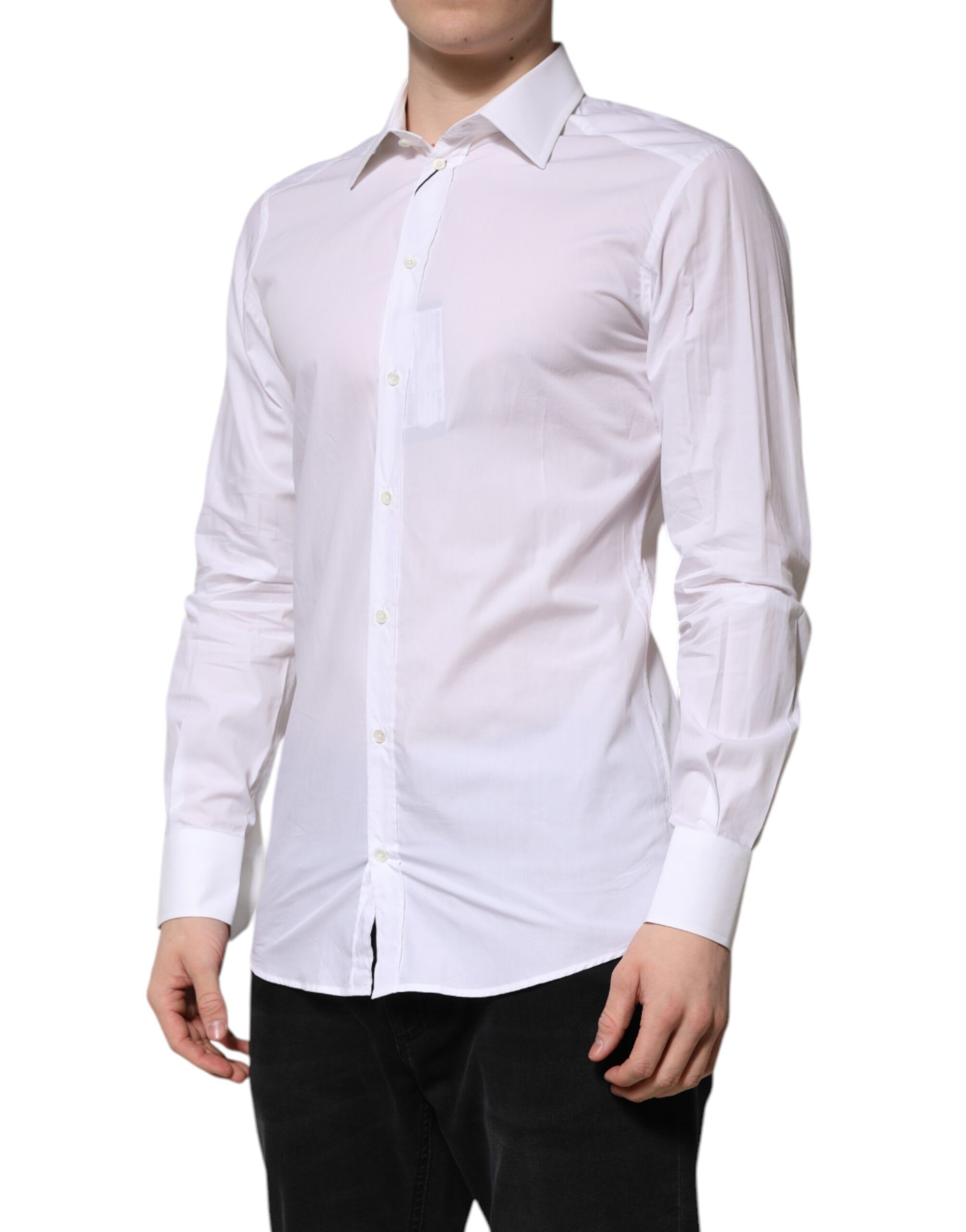 GOLD Long Sleeves Dress Formal Men's Shirt - Dolce & Gabbana - Modalova