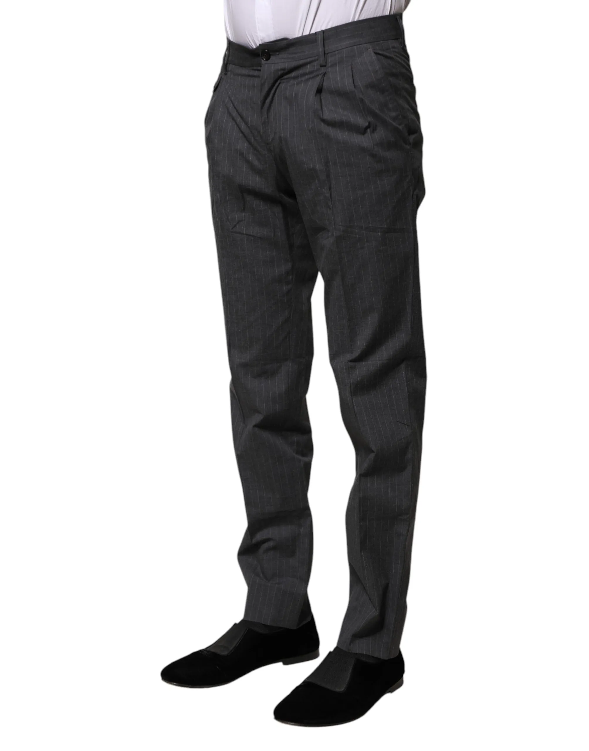 Striped Cotton Formal Men's Pants - Dolce & Gabbana - Modalova