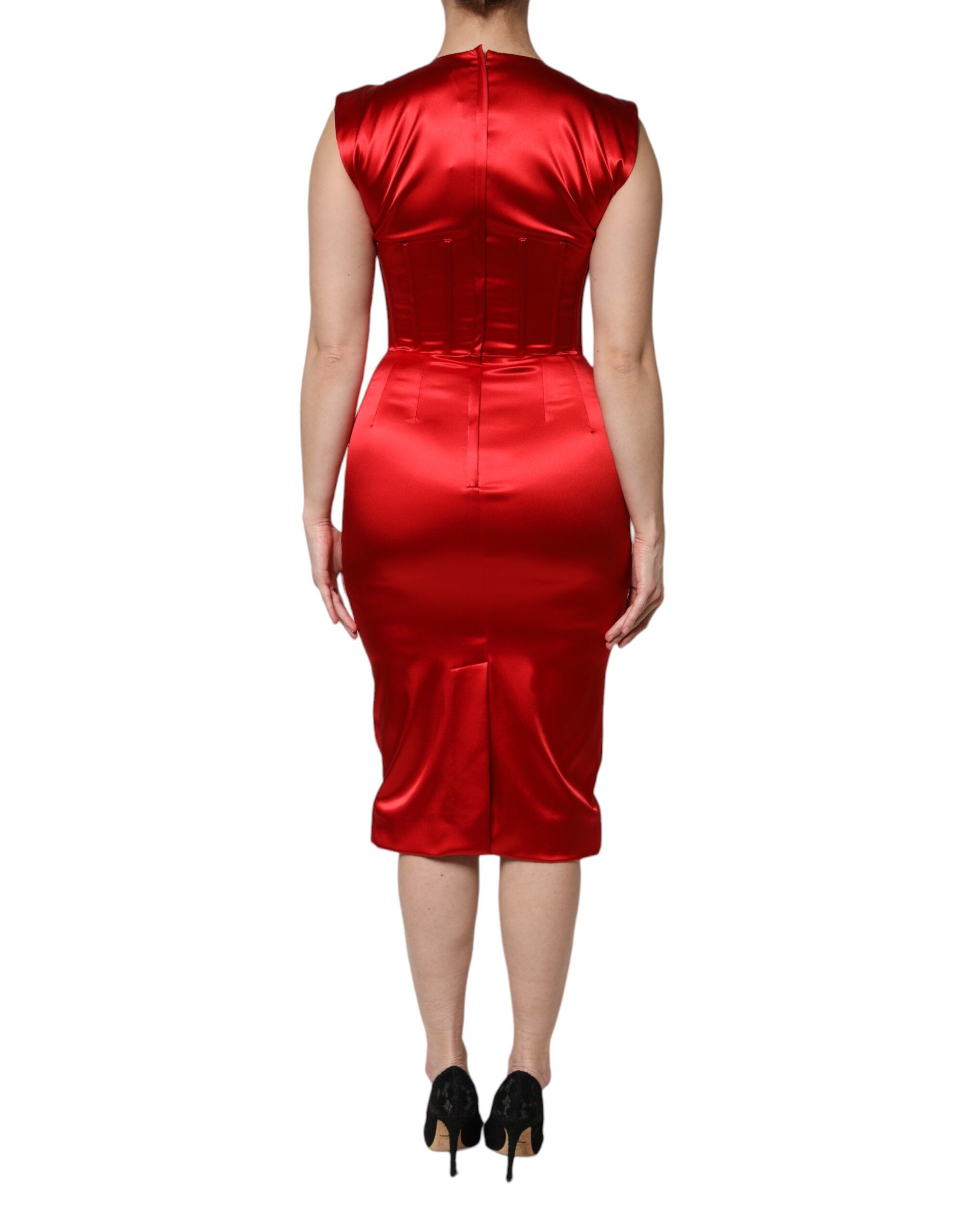 Acetate Sleeveless Sheath Midi Women's Dress (Pre-Owned) - Dolce & Gabbana - Modalova