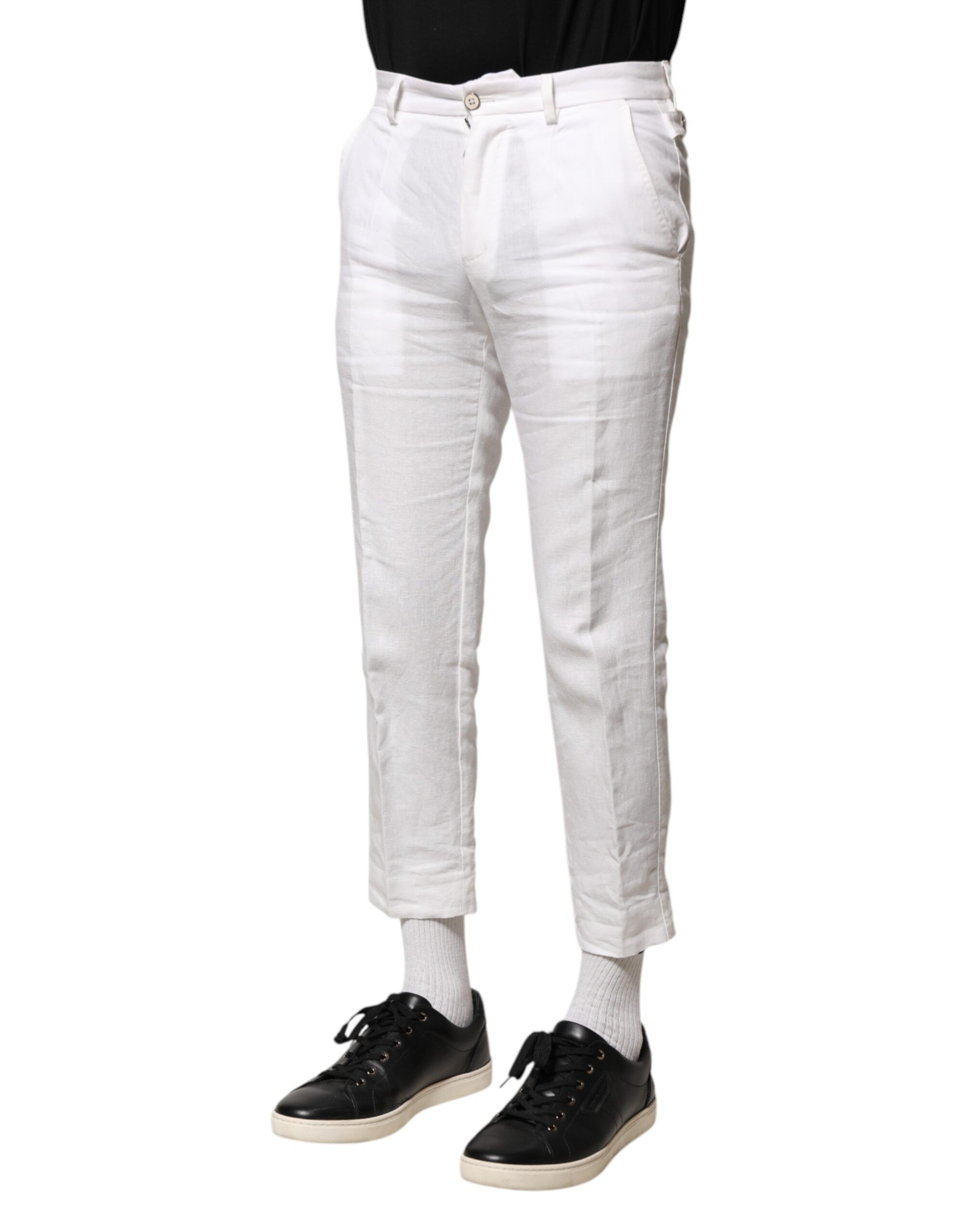 Linen Mid Waist Cropped Men's Pants (Pre-Owned) - Dolce & Gabbana - Modalova