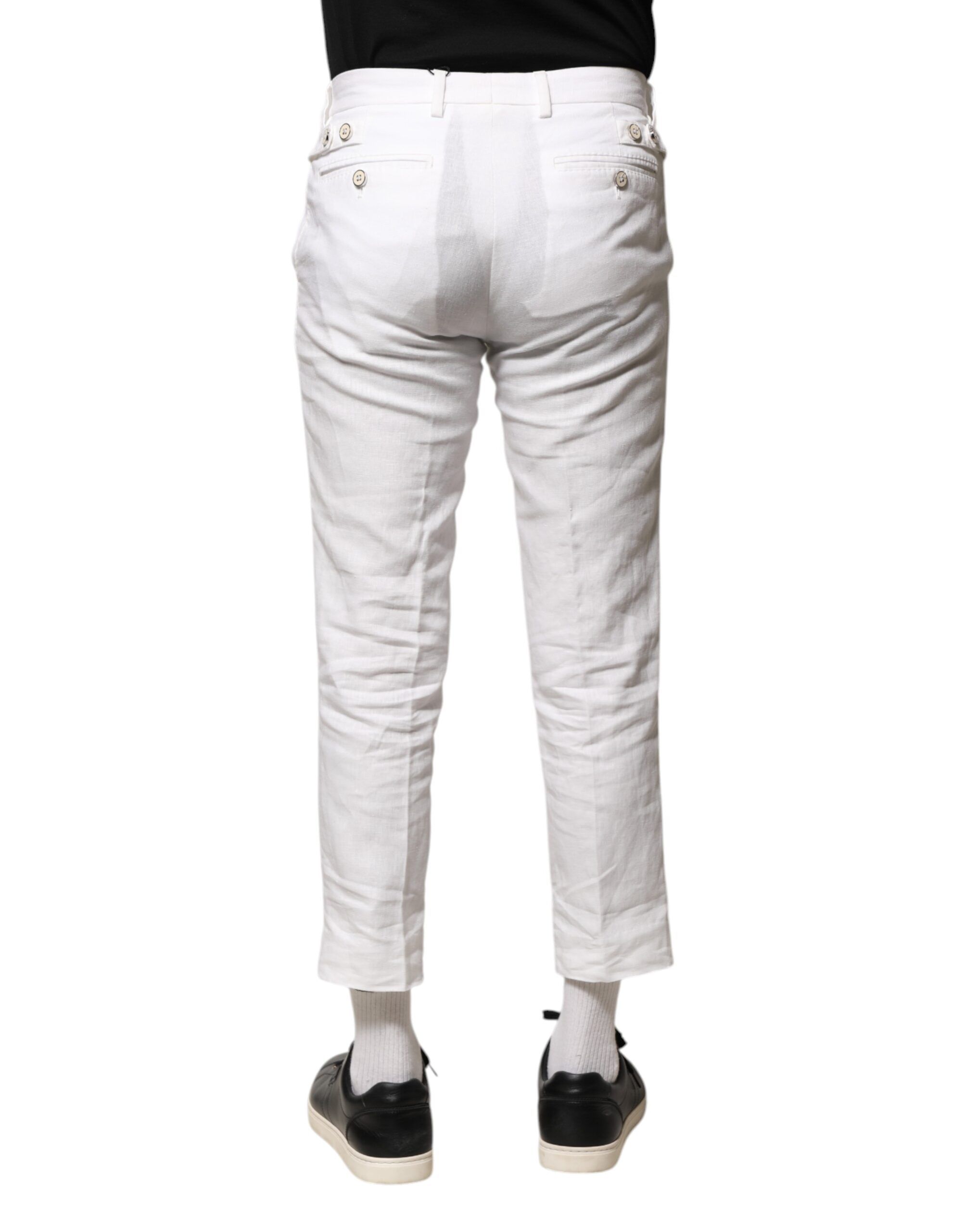 Linen Mid Waist Cropped Men's Pants (Pre-Owned) - Dolce & Gabbana - Modalova