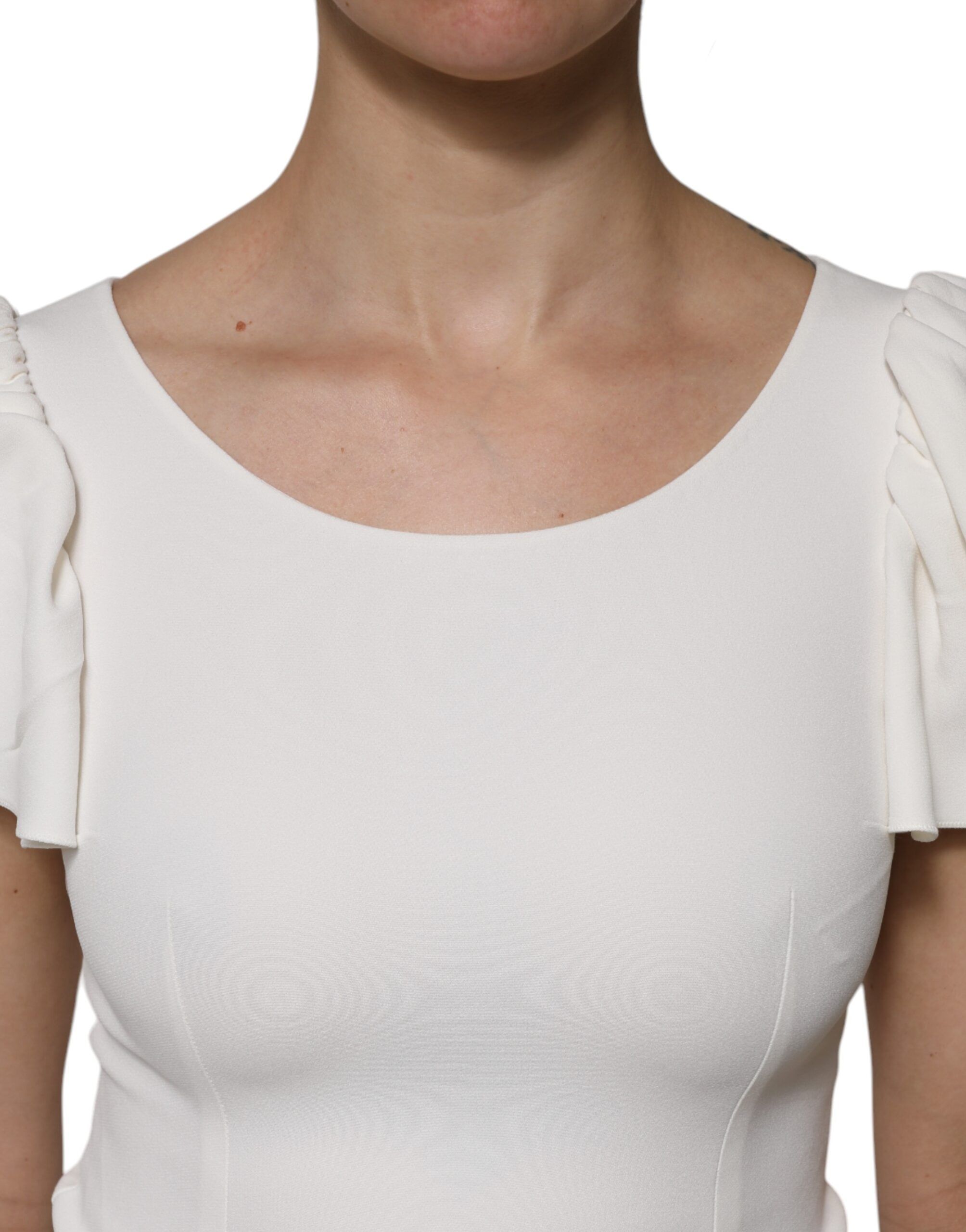 Viscose Round Neck Short Sleeves Women's Top - Dolce & Gabbana - Modalova