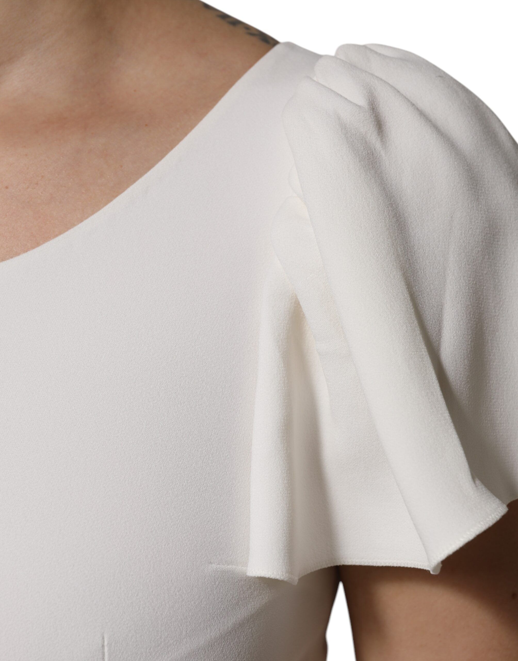Viscose Round Neck Short Sleeves Women's Top - Dolce & Gabbana - Modalova