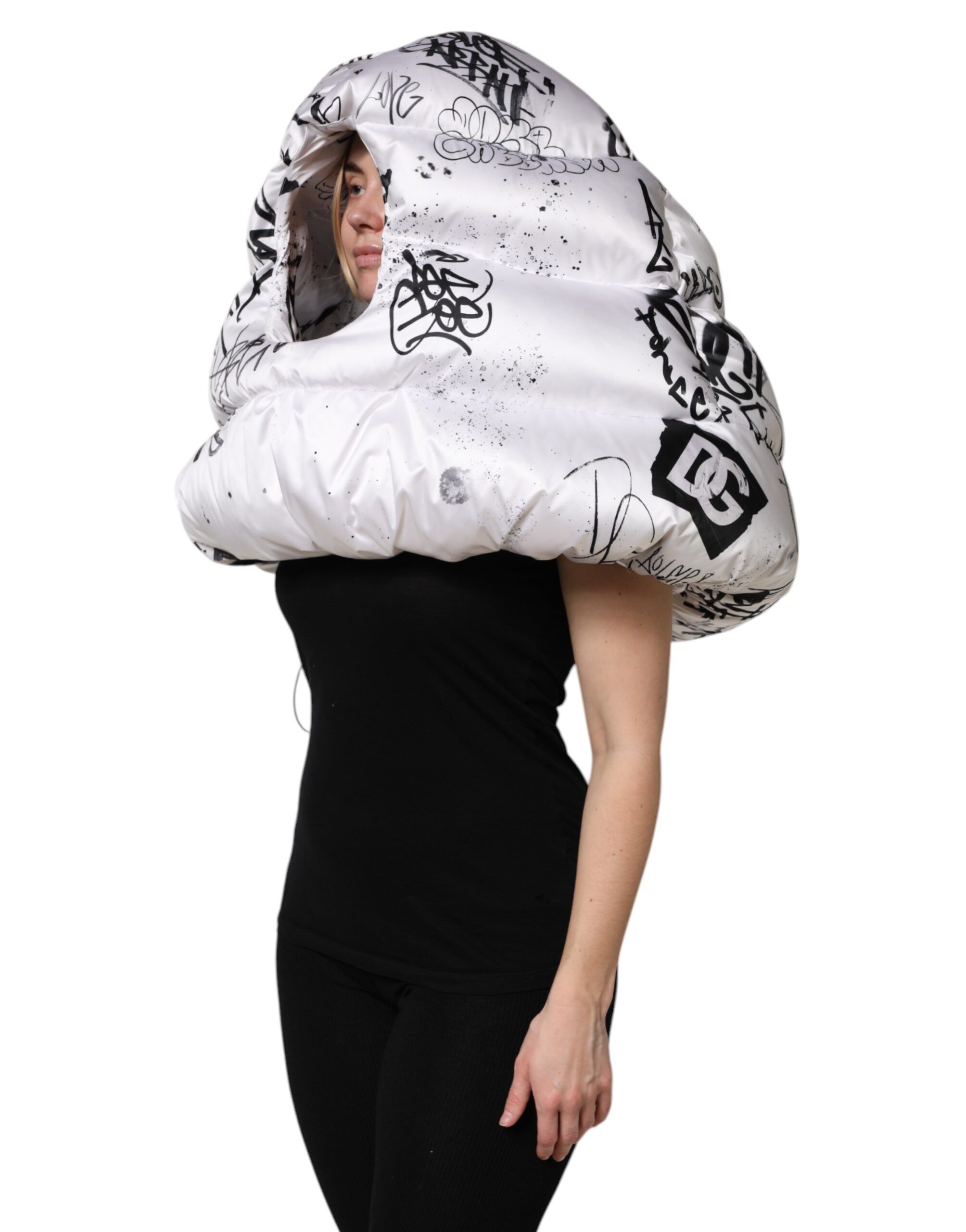 Polyester Printed Hood Quilted Women's Hat - Dolce & Gabbana - Modalova