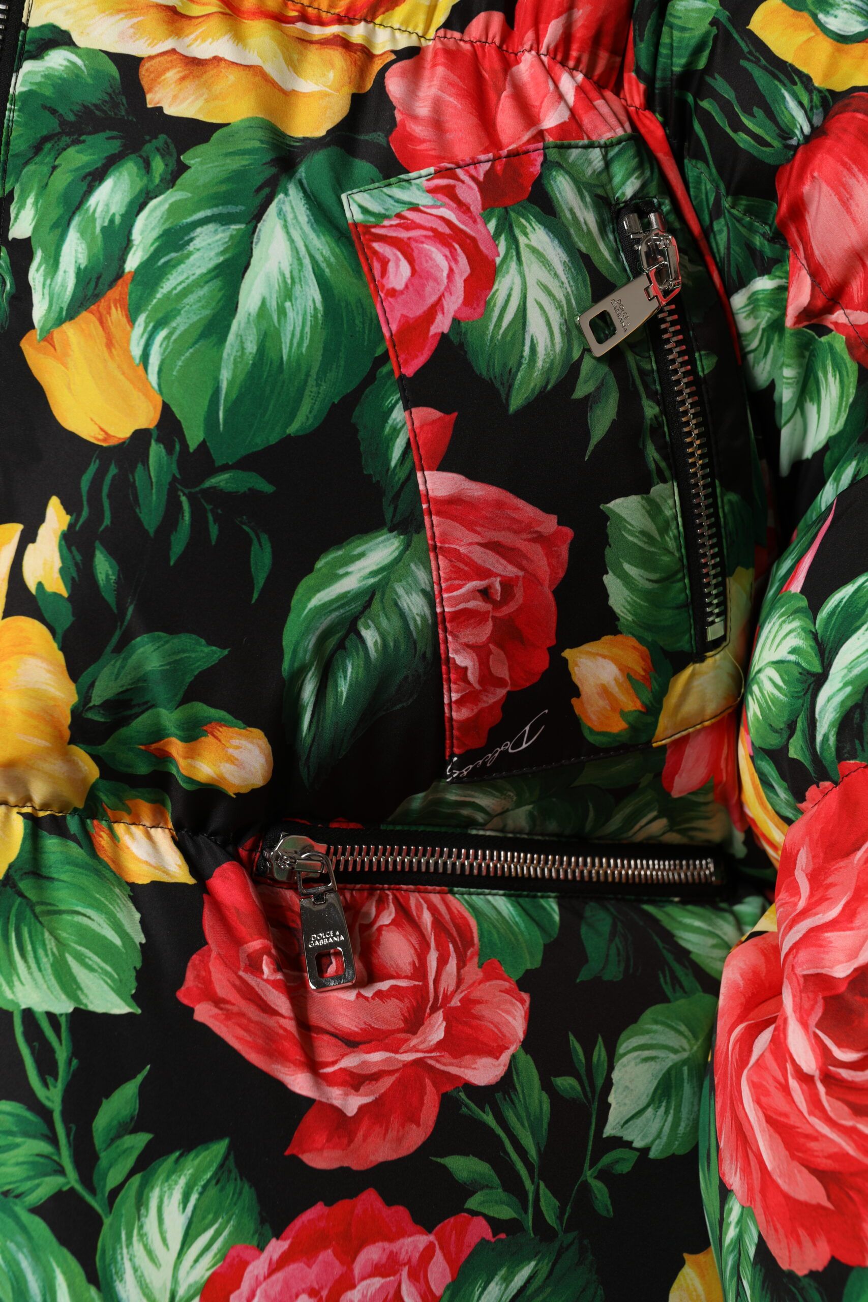 Floral Puffer Hooded Women's Jacket - Dolce & Gabbana - Modalova