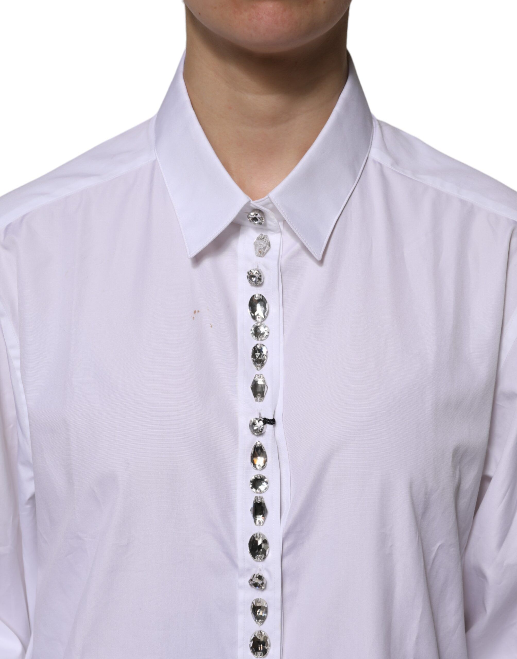 Rhinestone Embellish Long Sleeves Women's Top (Pre-Owned) - Dolce & Gabbana - Modalova