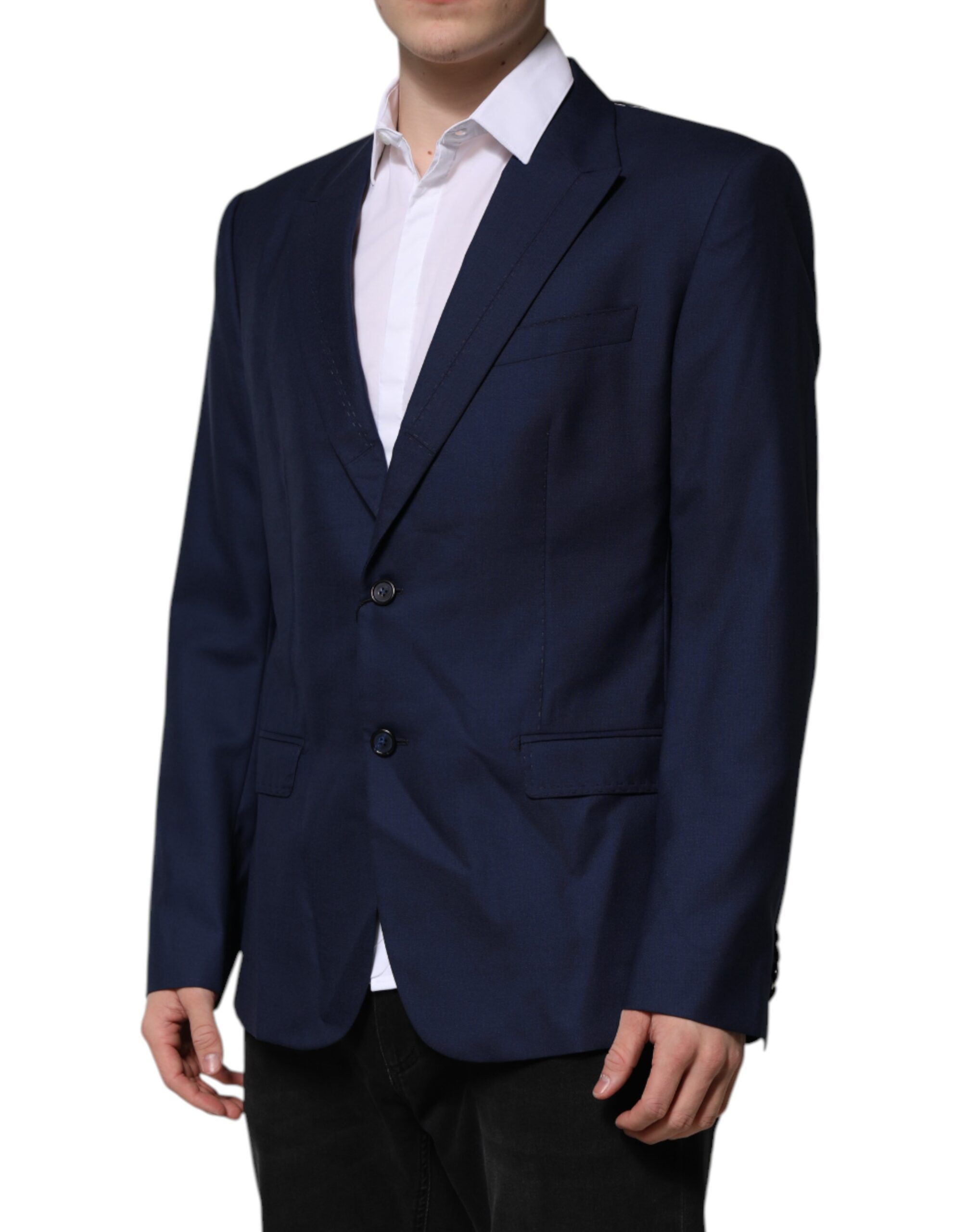 Wool Single Breasted Suit Coat Men's Blazer - Dolce & Gabbana - Modalova