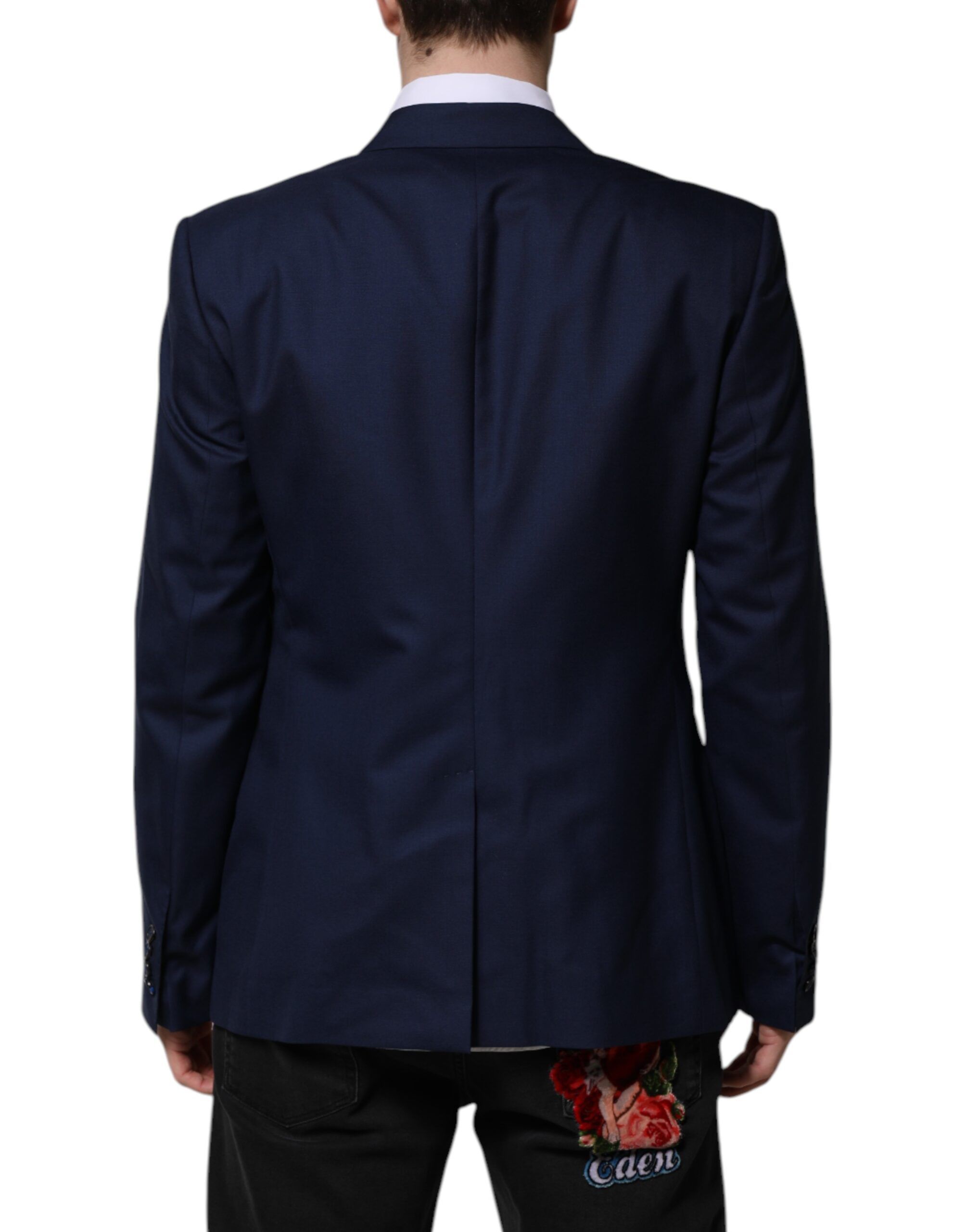 Wool Single Breasted Suit Coat Men's Blazer - Dolce & Gabbana - Modalova