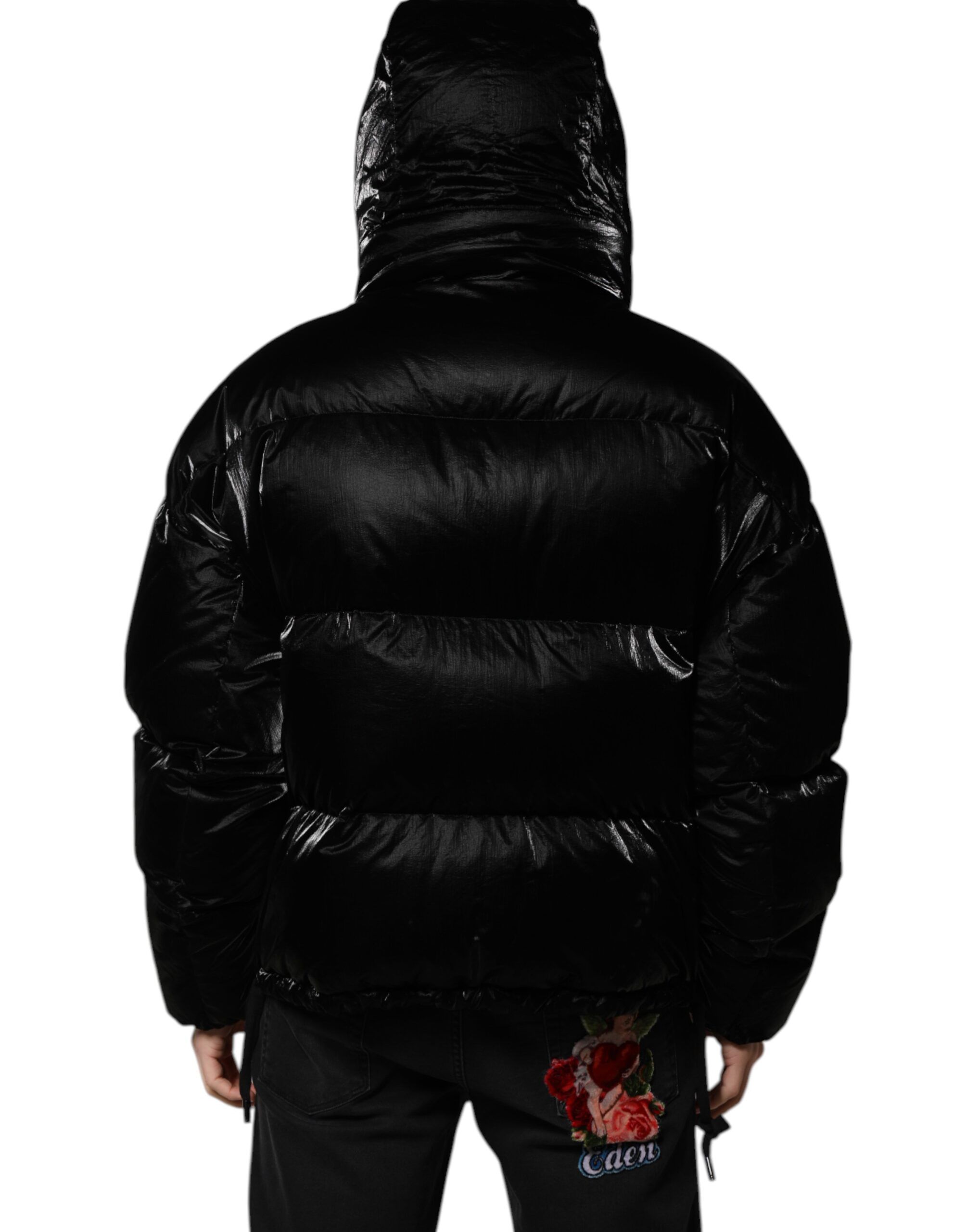 Logo Full Zip Hooded Quilted Men's Jacket - Dolce & Gabbana - Modalova