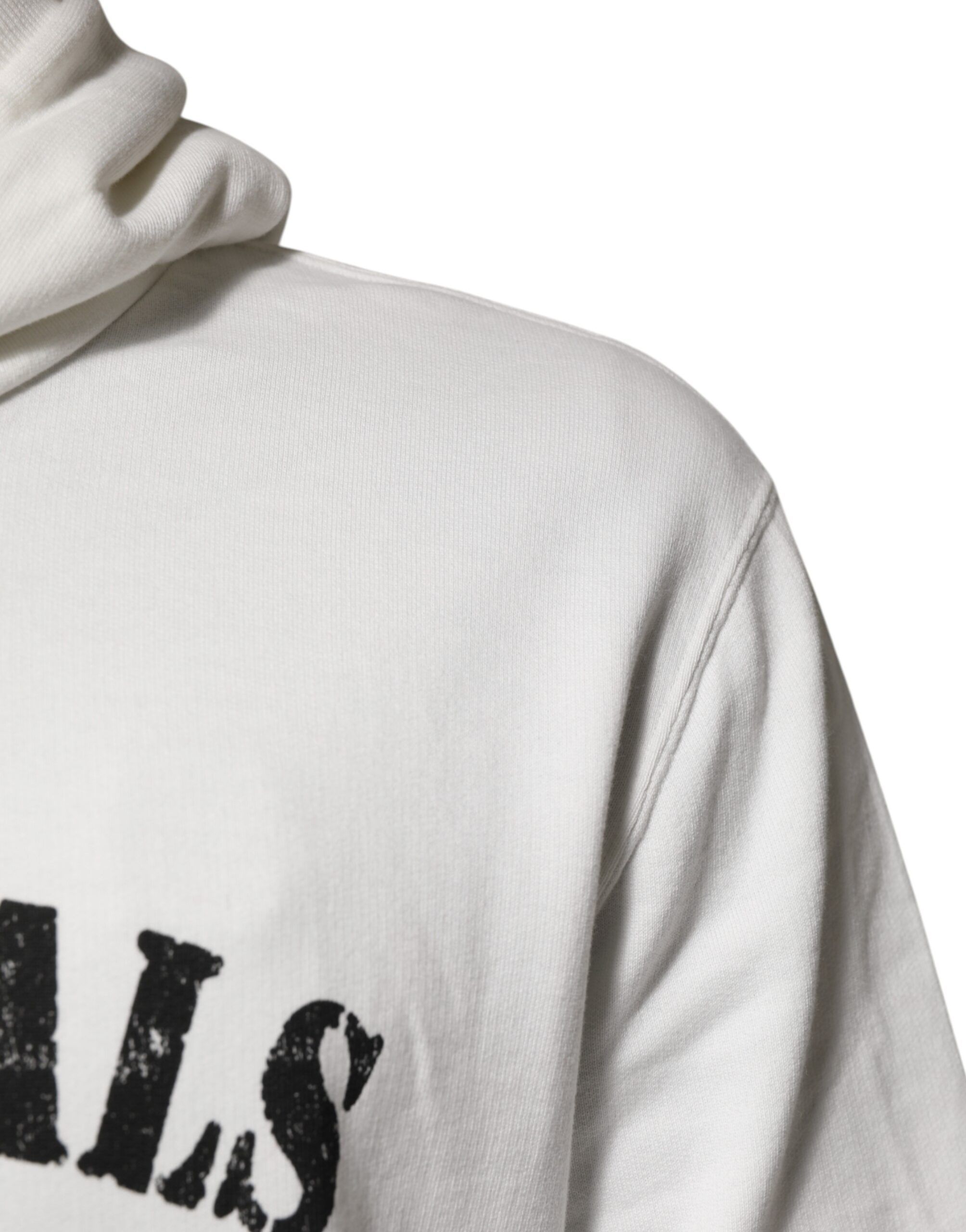 White Cotton DG ROYAL Print Hooded Men's Sweater - Dolce & Gabbana - Modalova