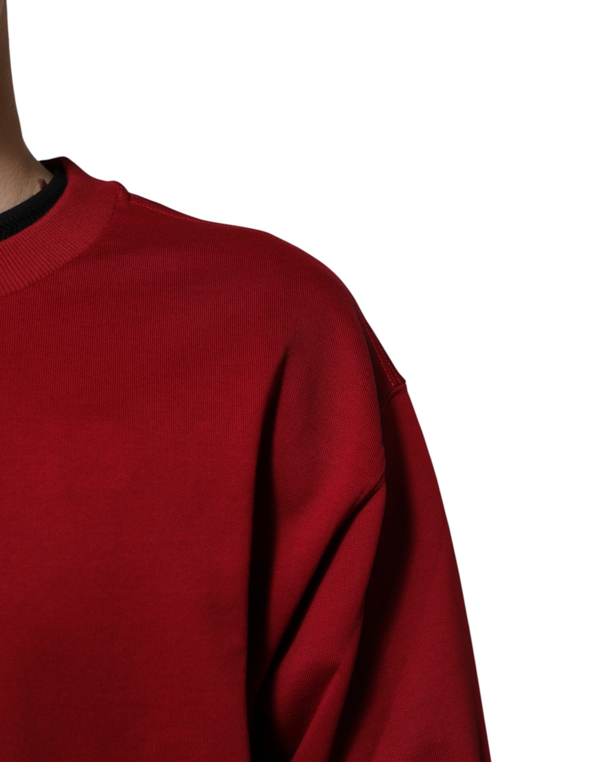 Embossed Logo Cotton Crew Neck Men's Sweater - Dolce & Gabbana - Modalova