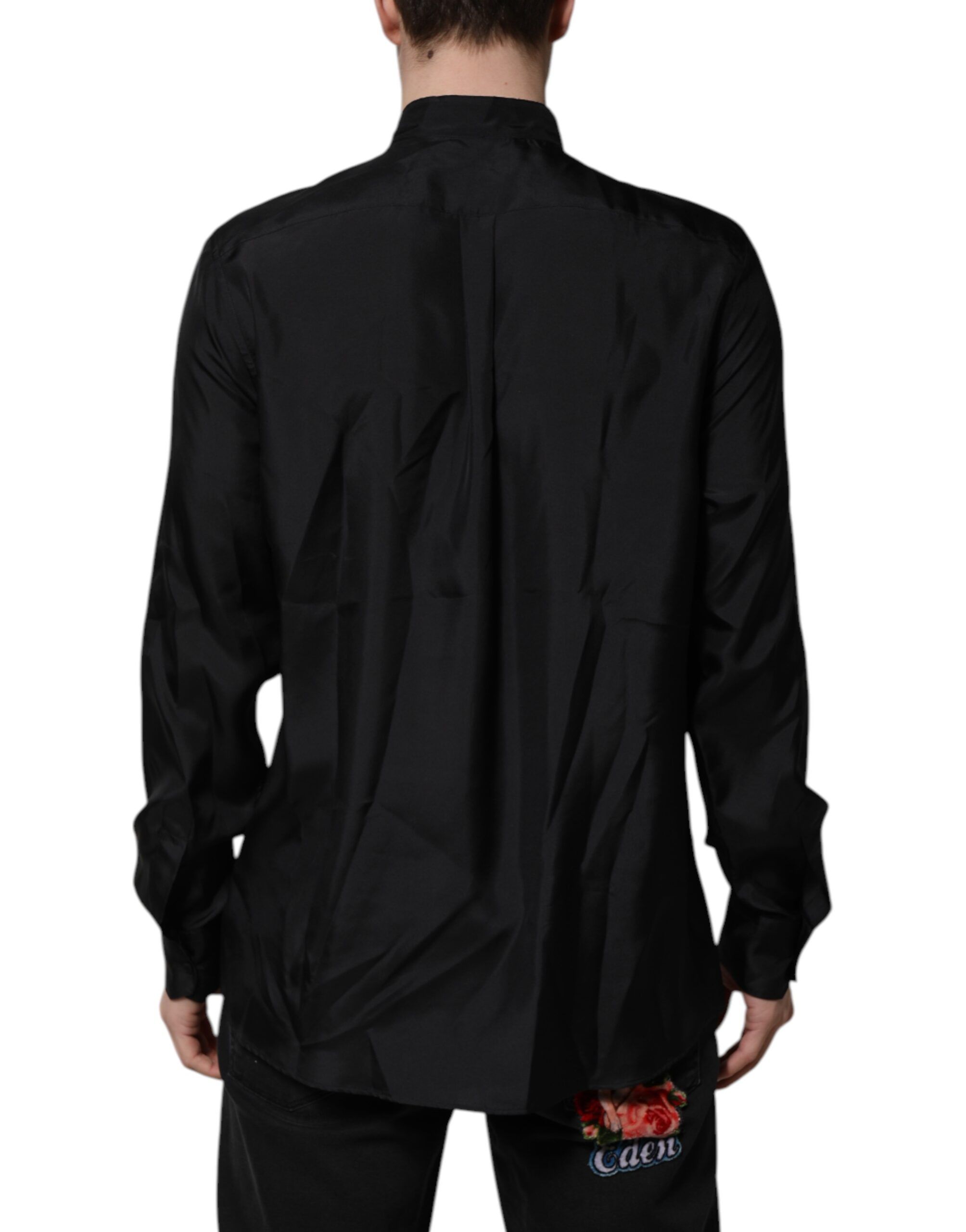 Dark Silk MARTINI Men Formal Dress Men's Shirt - Dolce & Gabbana - Modalova