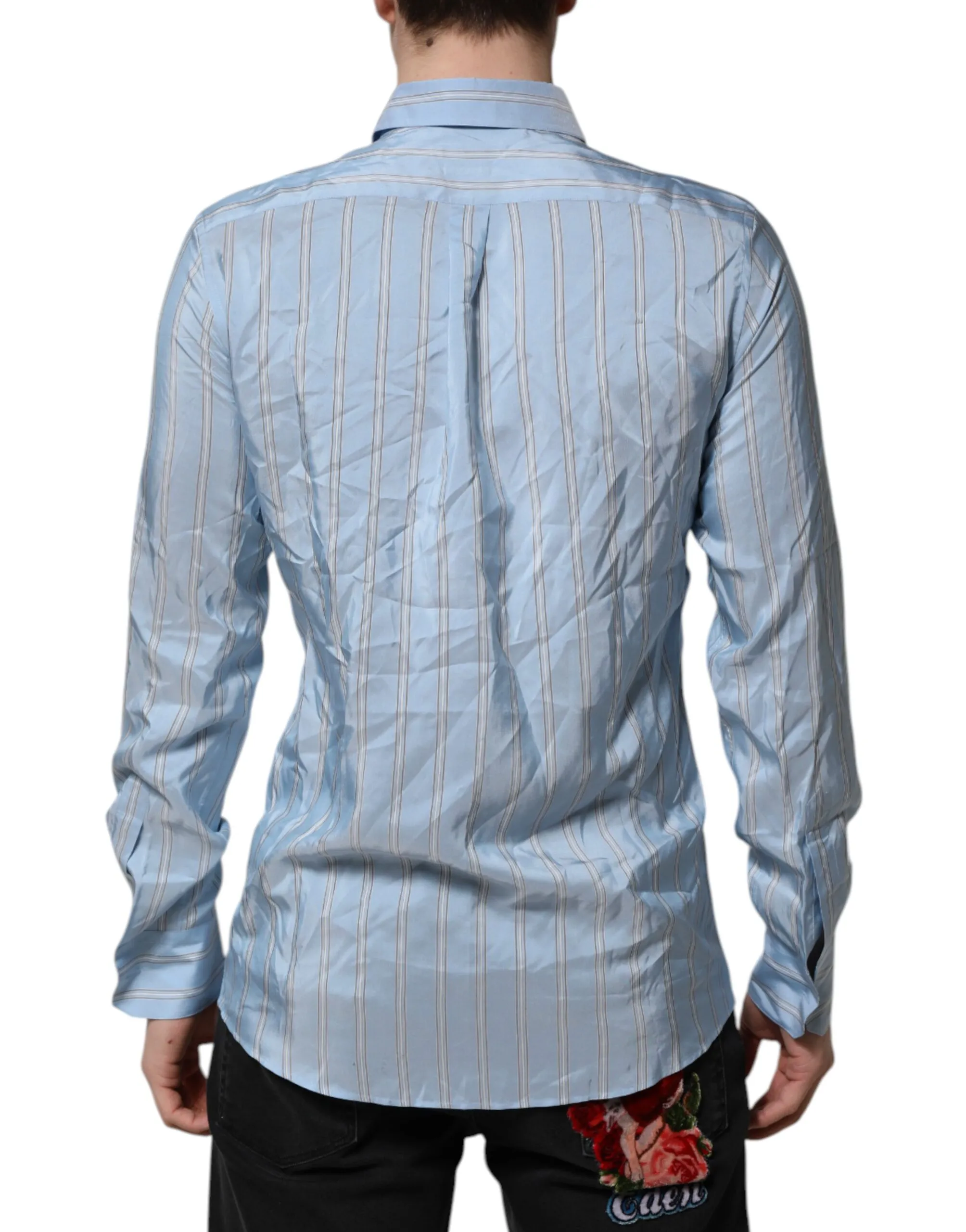 Striped MARTINI Long Sleeve Dress Men's Shirt (Pre-Owned) - Dolce & Gabbana - Modalova