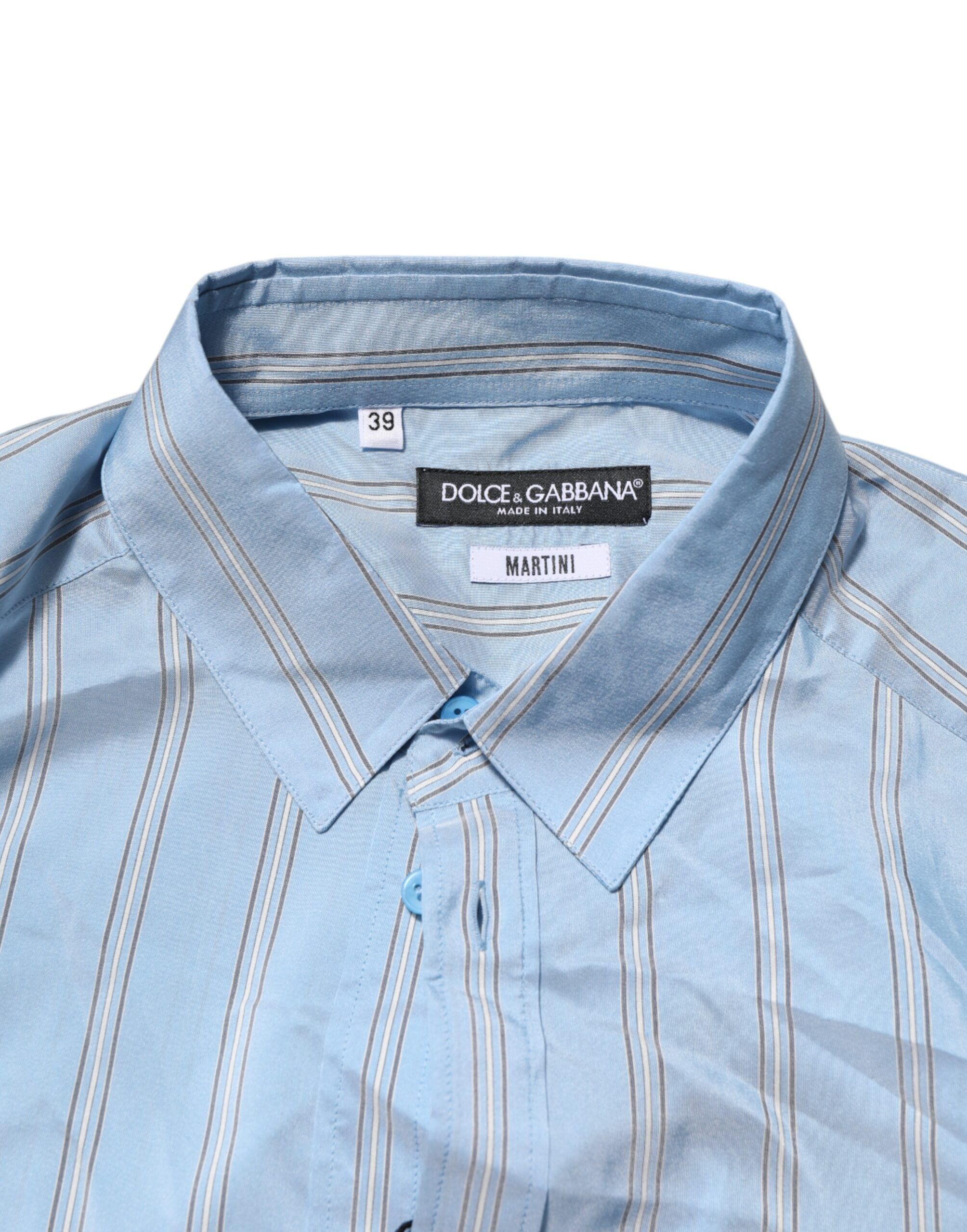 Striped MARTINI Long Sleeve Dress Men's Shirt (Pre-Owned) - Dolce & Gabbana - Modalova