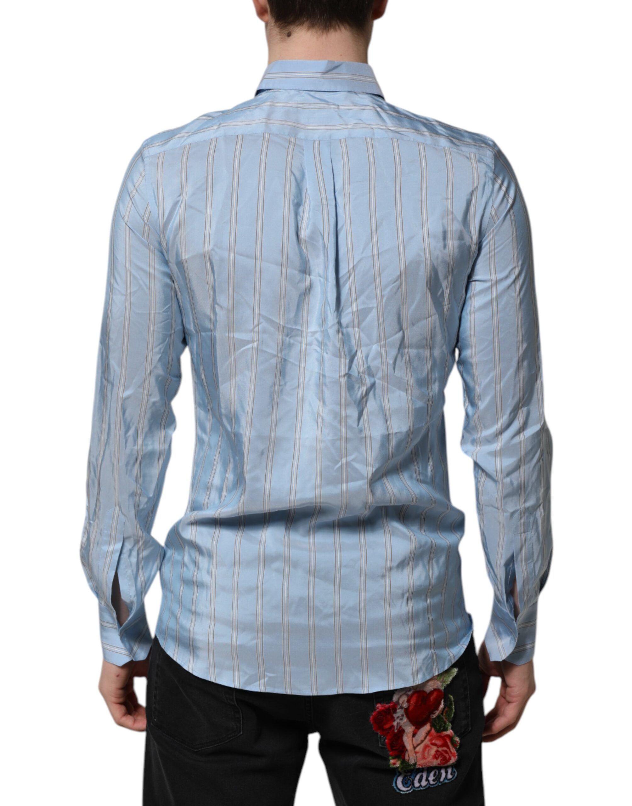 Striped MARTINI Long Sleeves Dress Men's Shirt (Pre-Owned) - Dolce & Gabbana - Modalova
