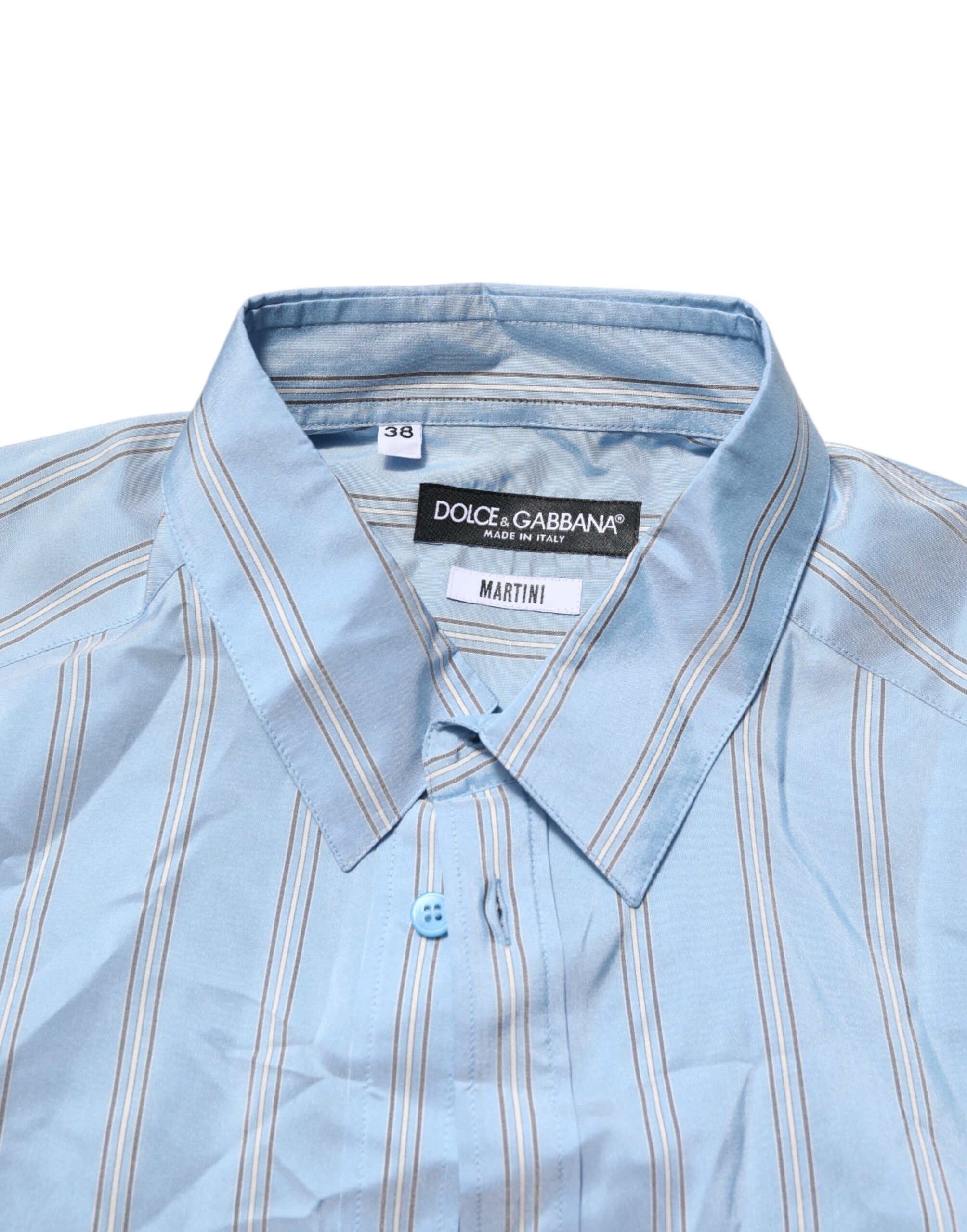 Striped MARTINI Long Sleeves Dress Men's Shirt (Pre-Owned) - Dolce & Gabbana - Modalova