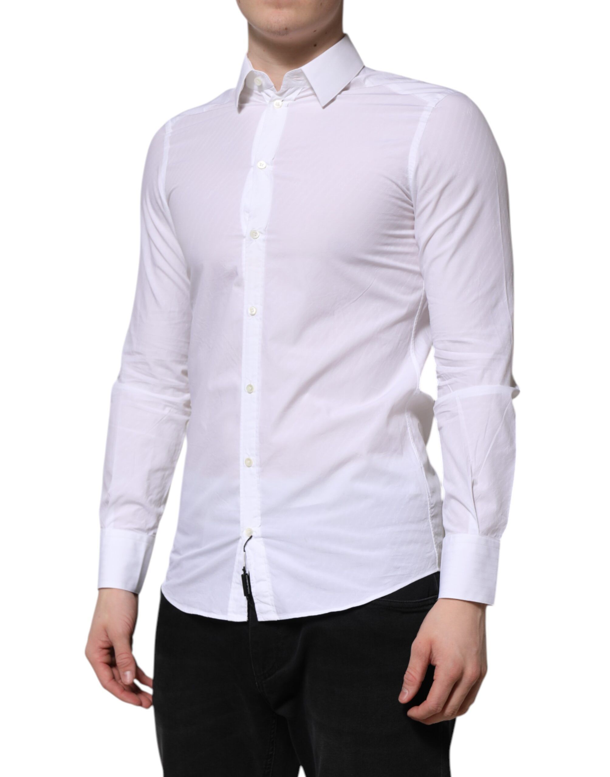 Cotton MARTINI Long Sleeve Dress Men's Shirt - Dolce & Gabbana - Modalova