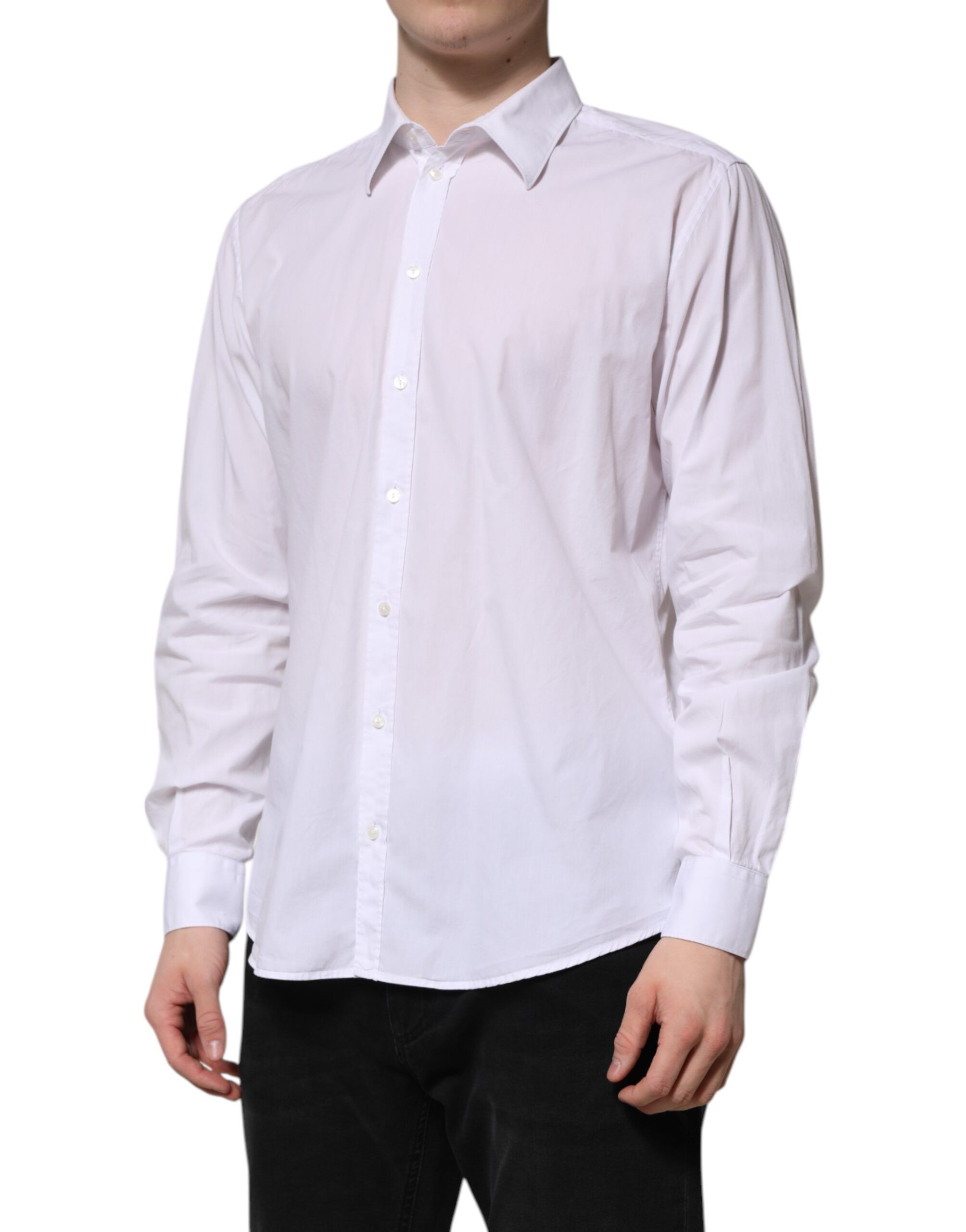 Cotton STAFF Long Sleeves Formal Men's Shirt (Pre-Owned) - Dolce & Gabbana - Modalova