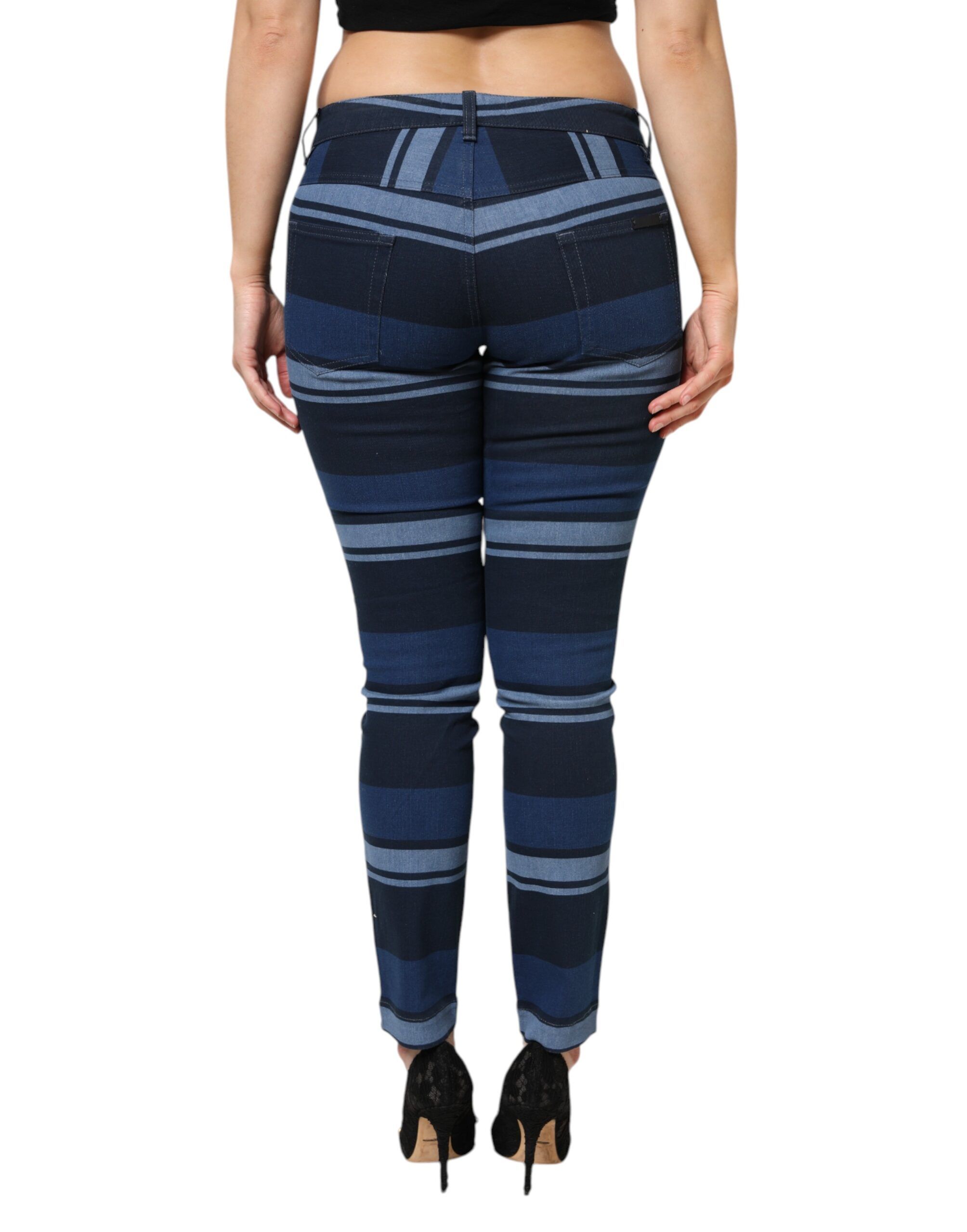 Striped Cotton Stretch Denim Women's Jeans - Dolce & Gabbana - Modalova