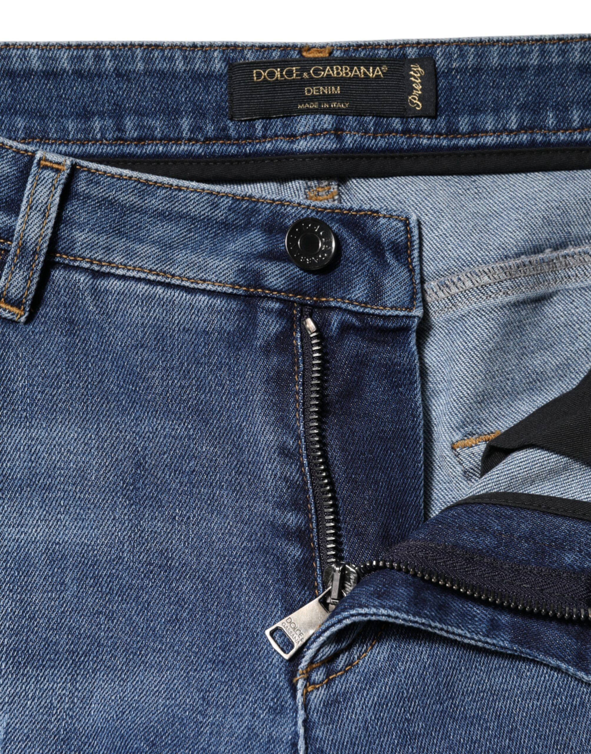 Tattered Cotton Low Waist Denim Women's Jeans - Dolce & Gabbana - Modalova
