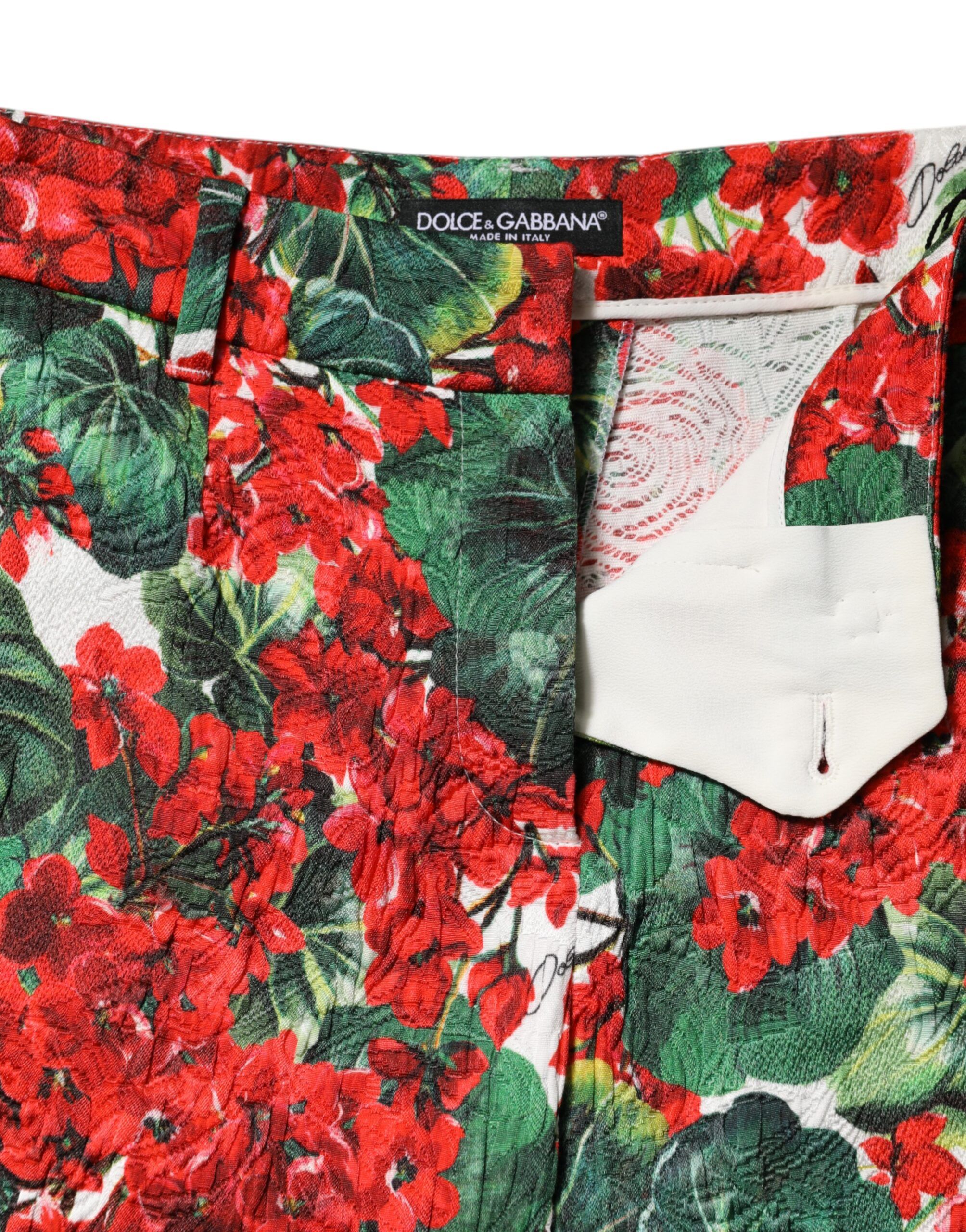 Floral Print Cropped Women's Pants - Dolce & Gabbana - Modalova