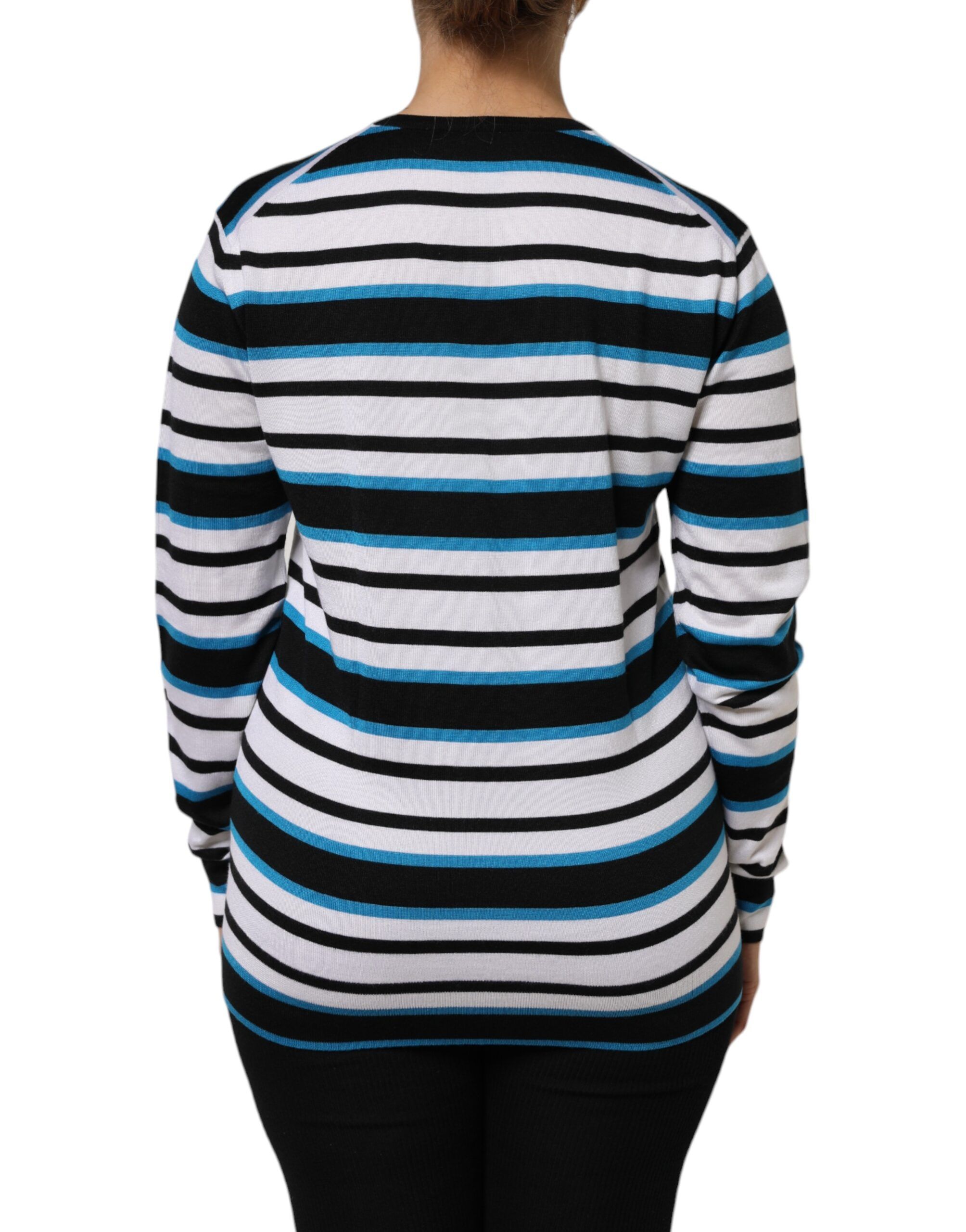 Stripes Long Sleeves V-neck Women's Top - Dolce & Gabbana - Modalova