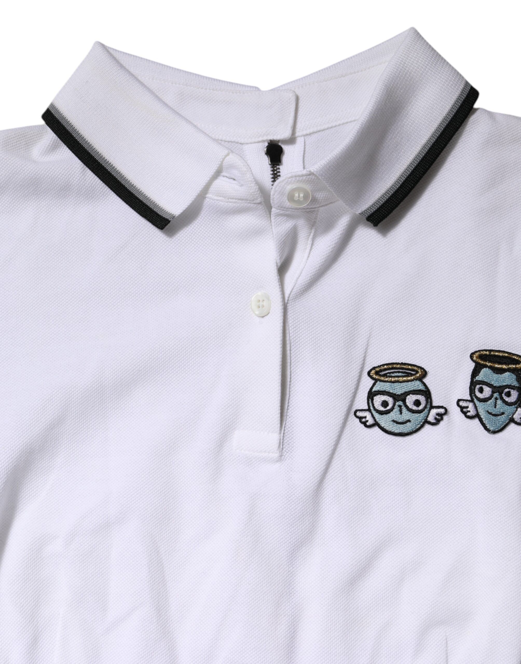 Cotton Short Sleeves Collared Polo Women's Top - Dolce & Gabbana - Modalova