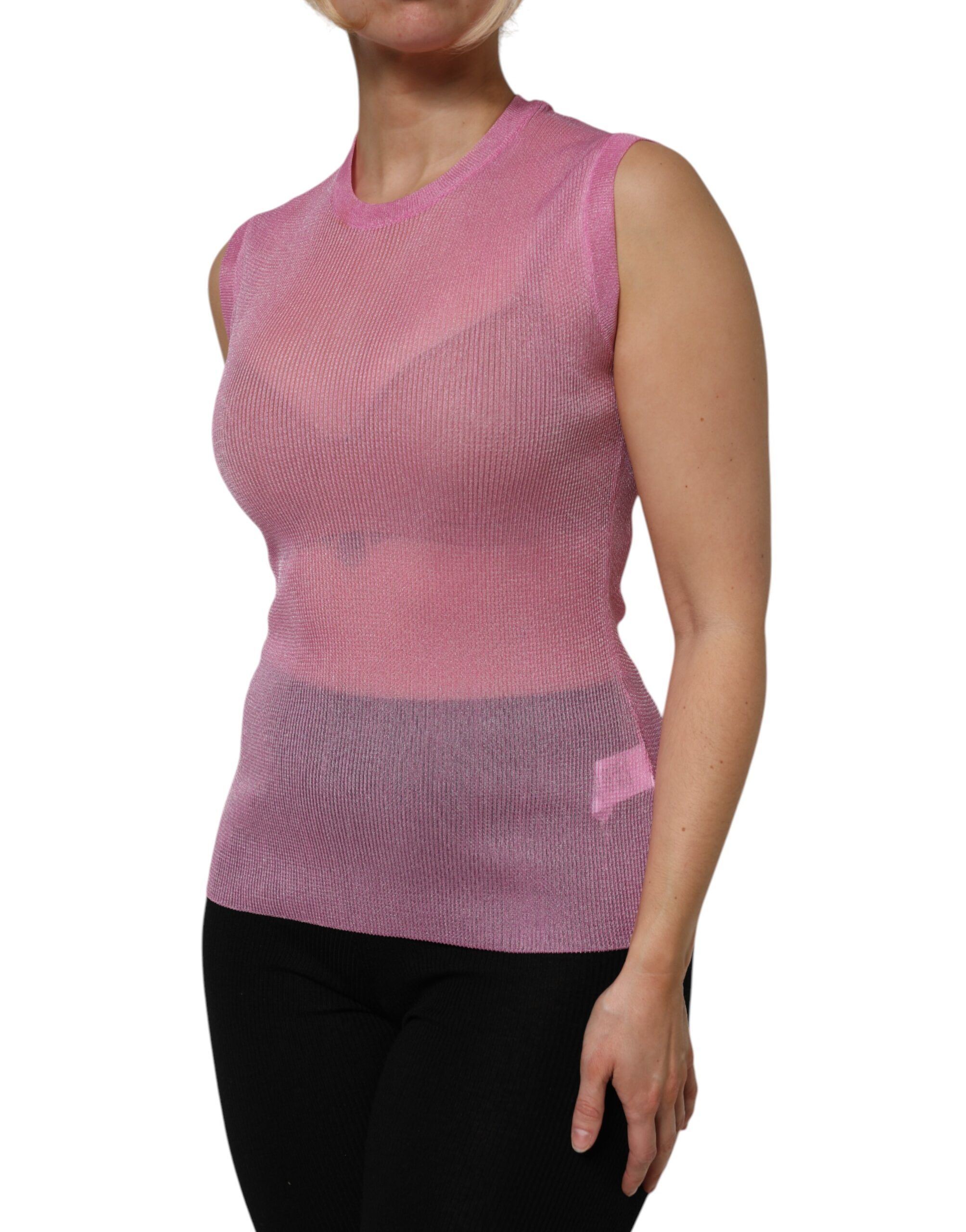 Polyester Sleeveless Round Neck Tank Women's Top (Pre-Owned) - Dolce & Gabbana - Modalova