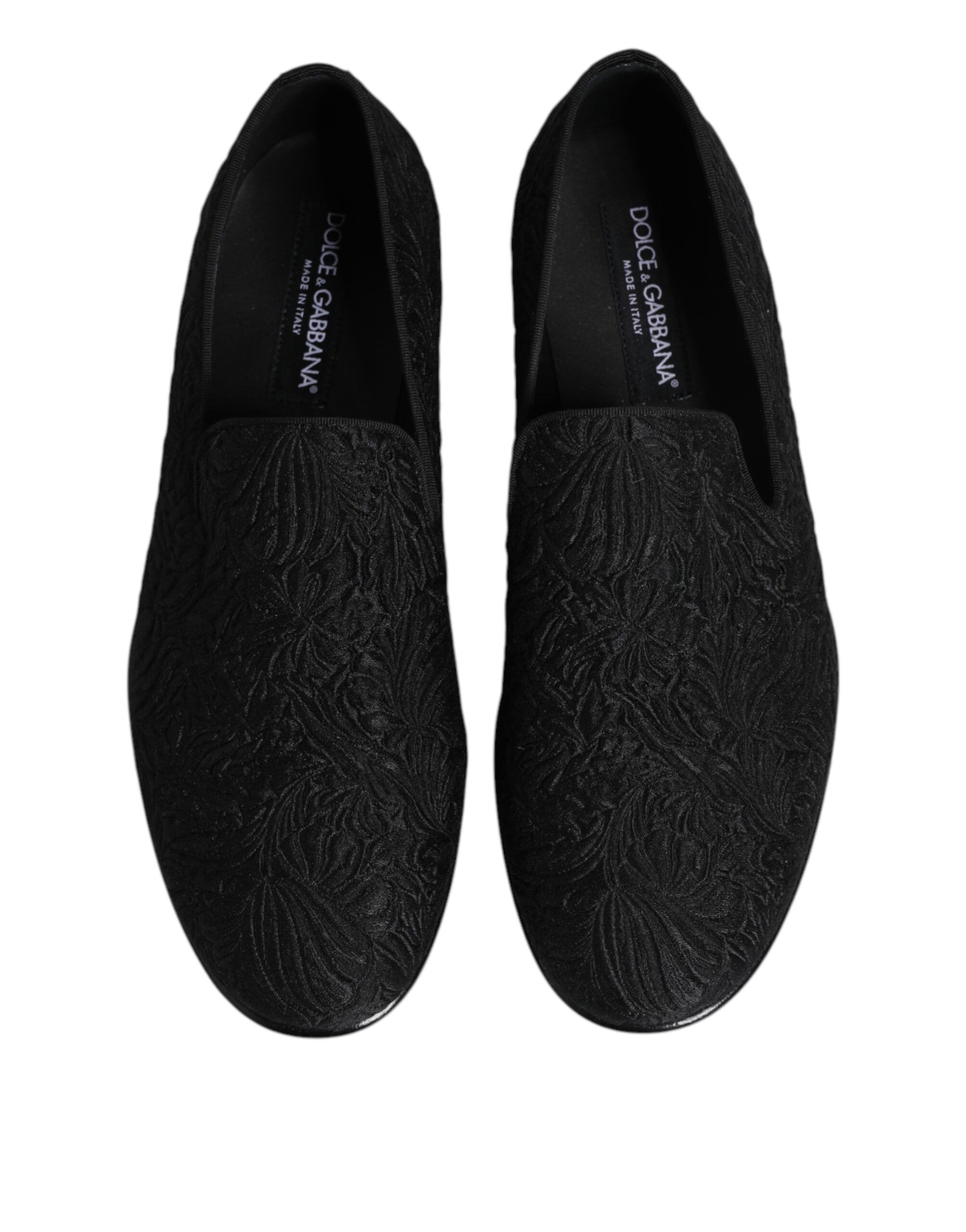 Jacquard Slip On Loafers Formal Men's Shoes - Dolce & Gabbana - Modalova