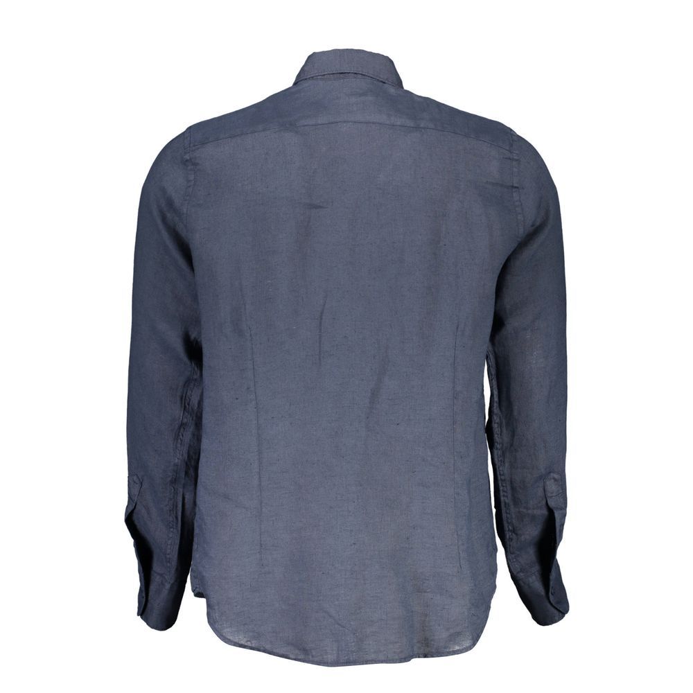 Blu Linen Men Men's Shirt - La Martina - Modalova
