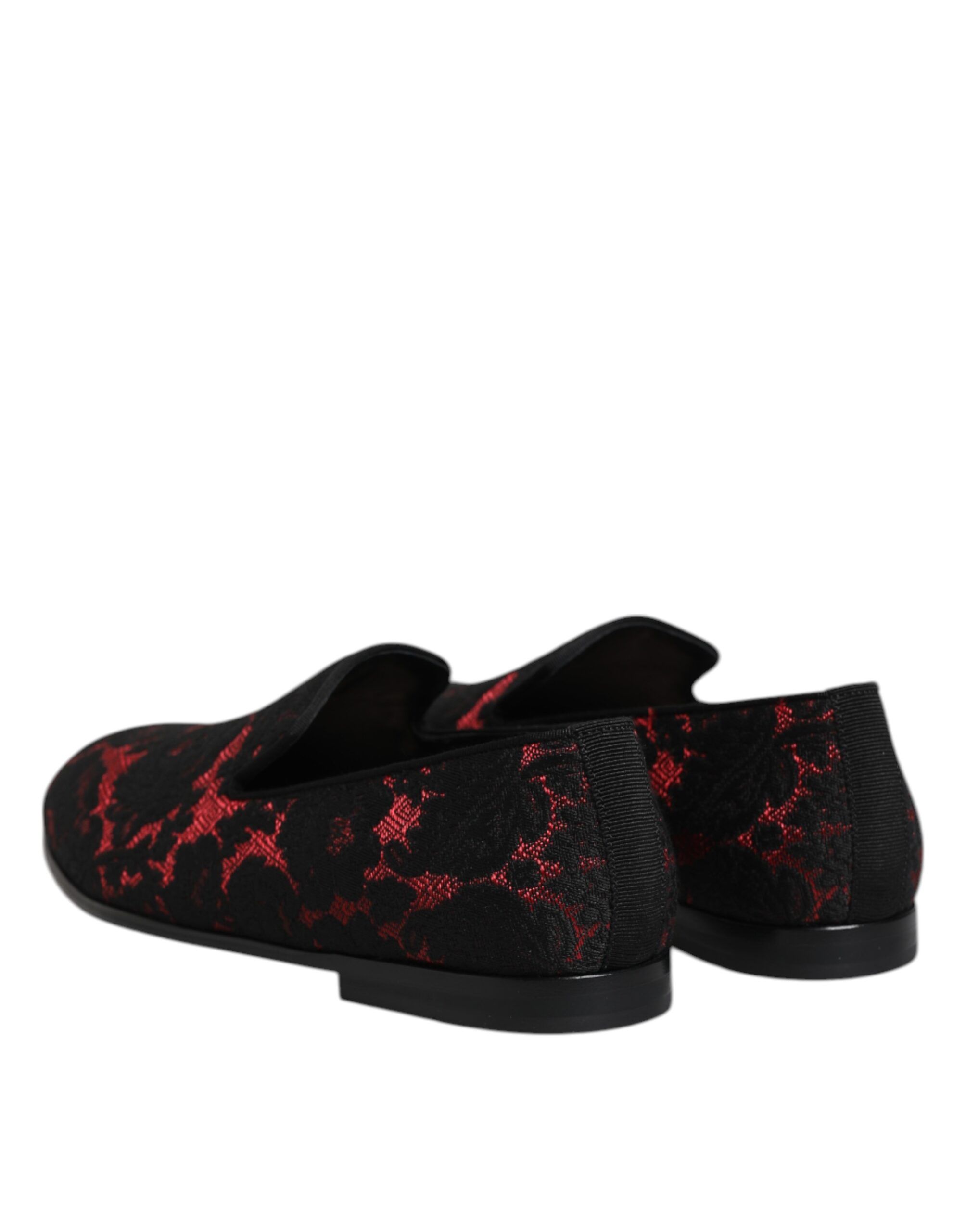 Red Black Jacquard Slip On Loafers Men's Shoes - Dolce & Gabbana - Modalova