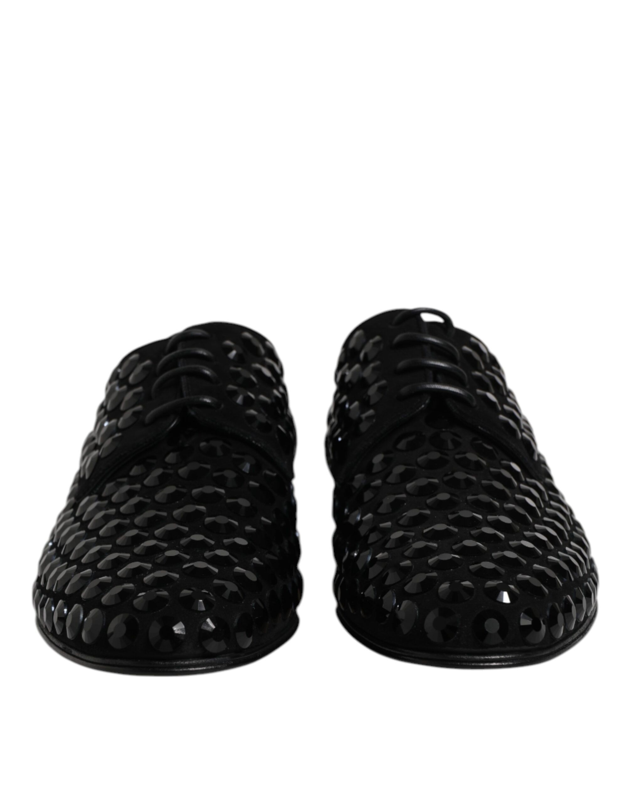 Suede Strass Derby Formal Men's Shoes - Dolce & Gabbana - Modalova