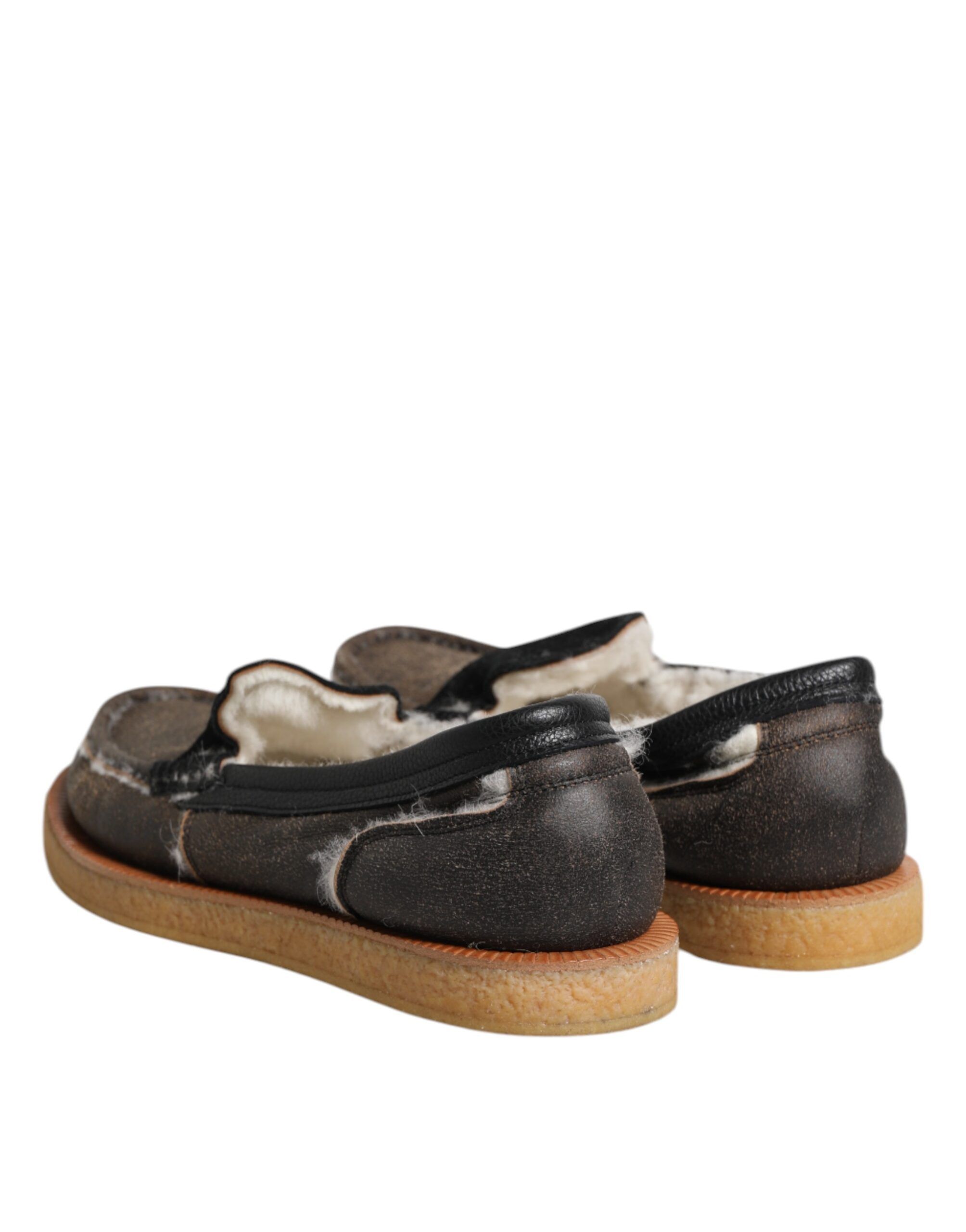 White Calfskin Leather Loafers Men's Shoes - Dolce & Gabbana - Modalova