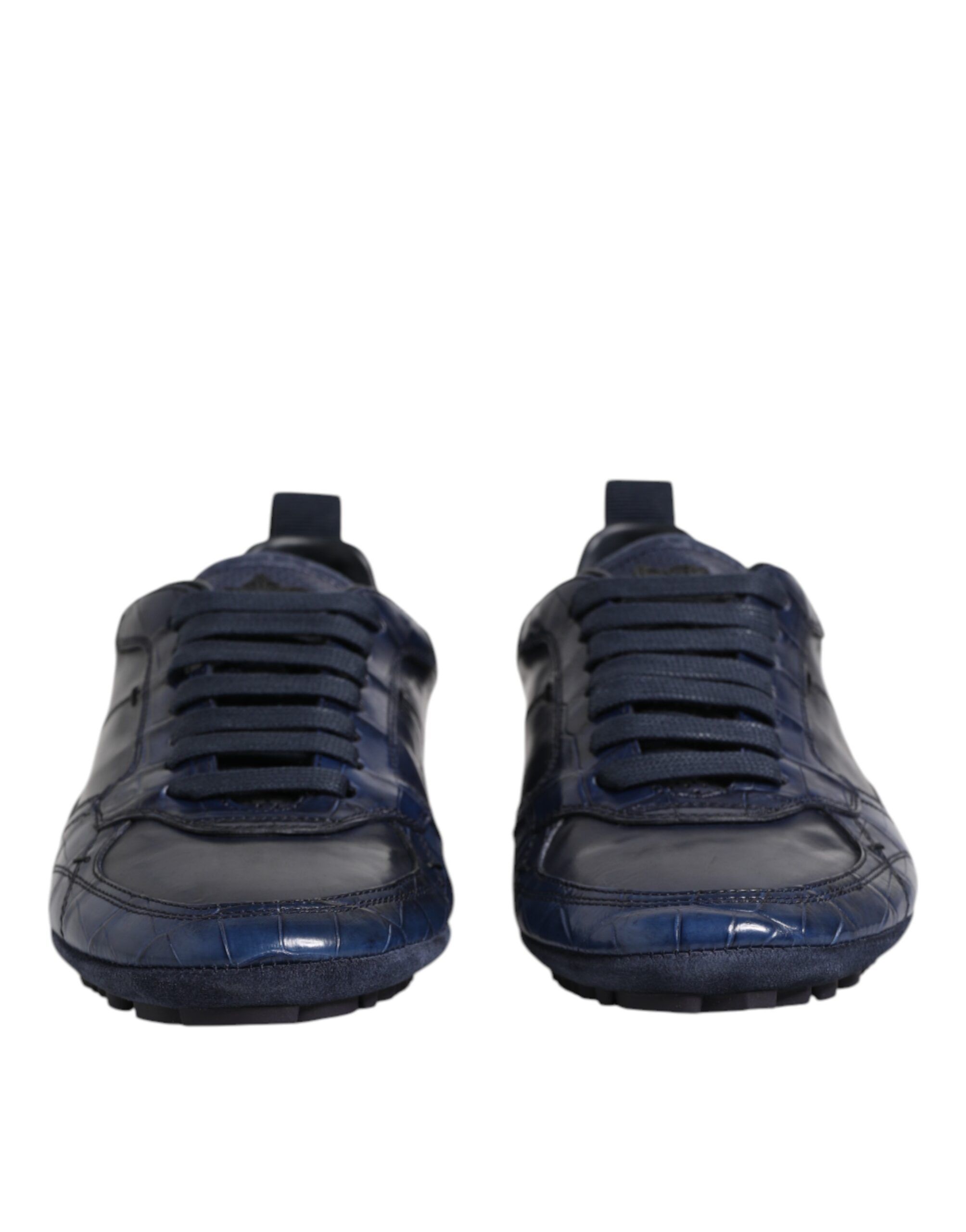 Dark Leather Low Top Men Sneakers Men's Shoes - Dolce & Gabbana - Modalova